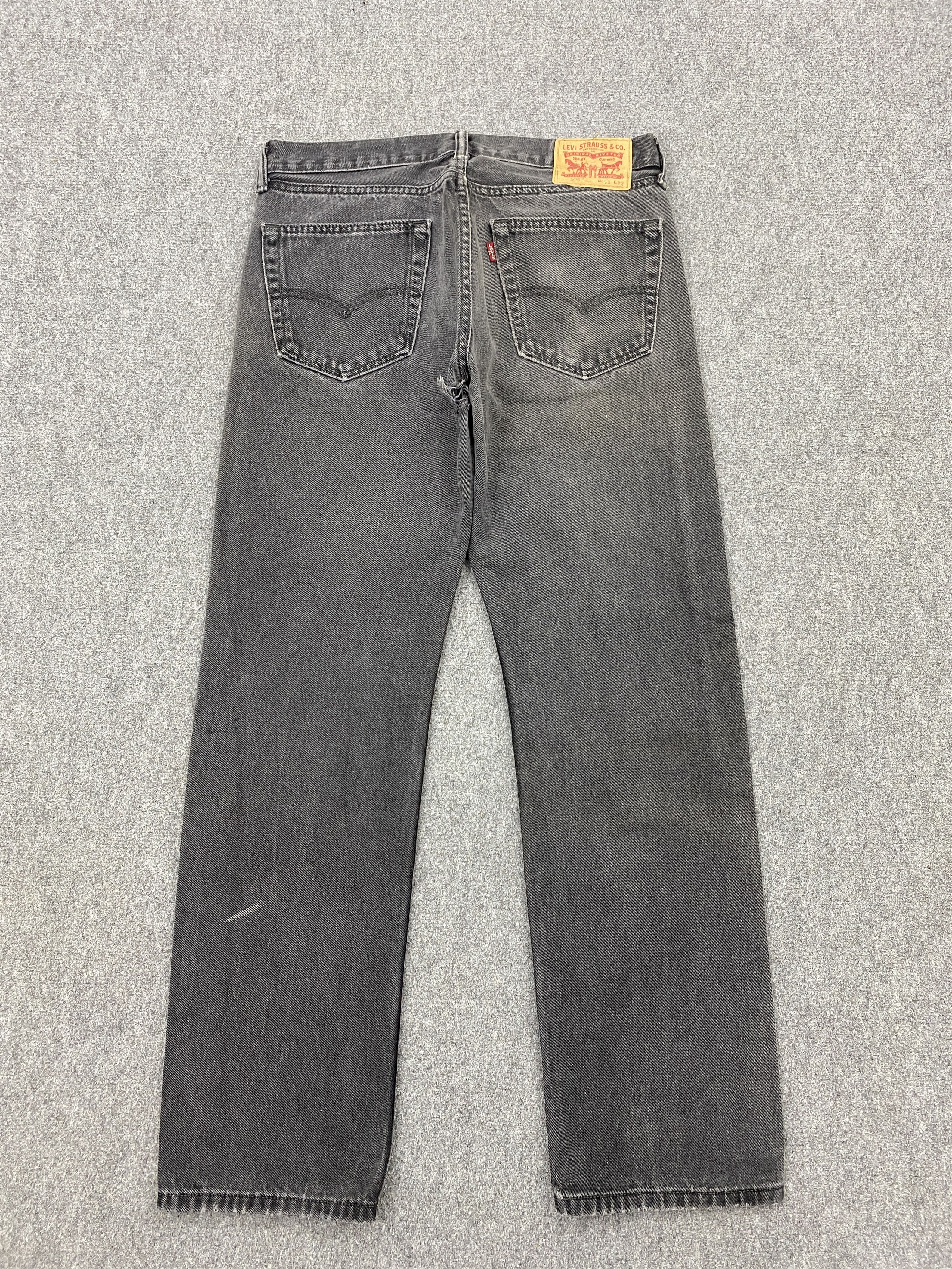 Levi's × Vintage Vintage Levis 505 Faded Black Denim Jeans Size US 32 / EU 48 - 3 Thumbnail