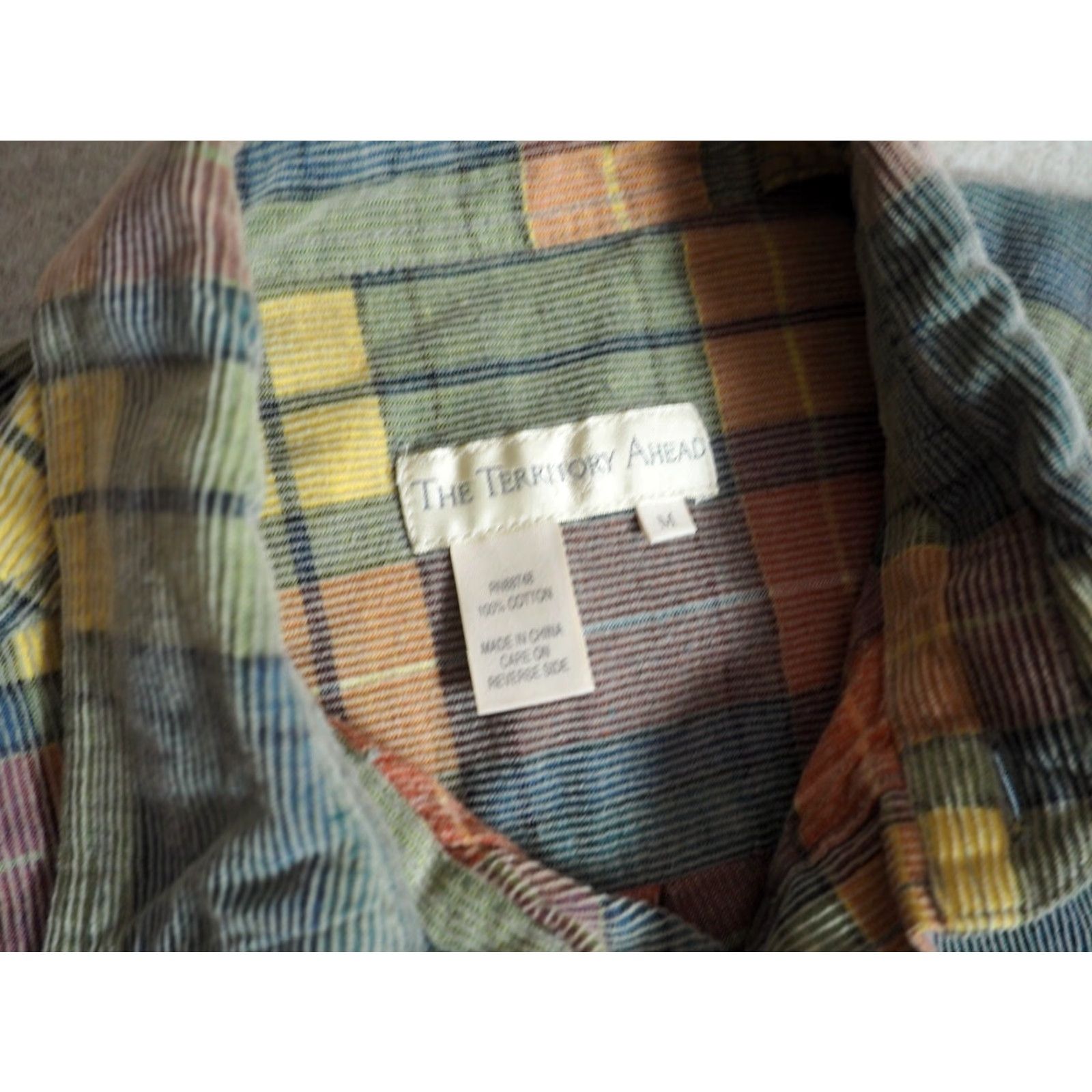 The Territory Ahead VTG 90s Territory Ahead Corduroy Shirt M Long Sleeve Multi-Color Button-Front Grunge Baggy Pocket Green 1990s Mens Size US M / EU 48-50 / 2 - 4 Thumbnail