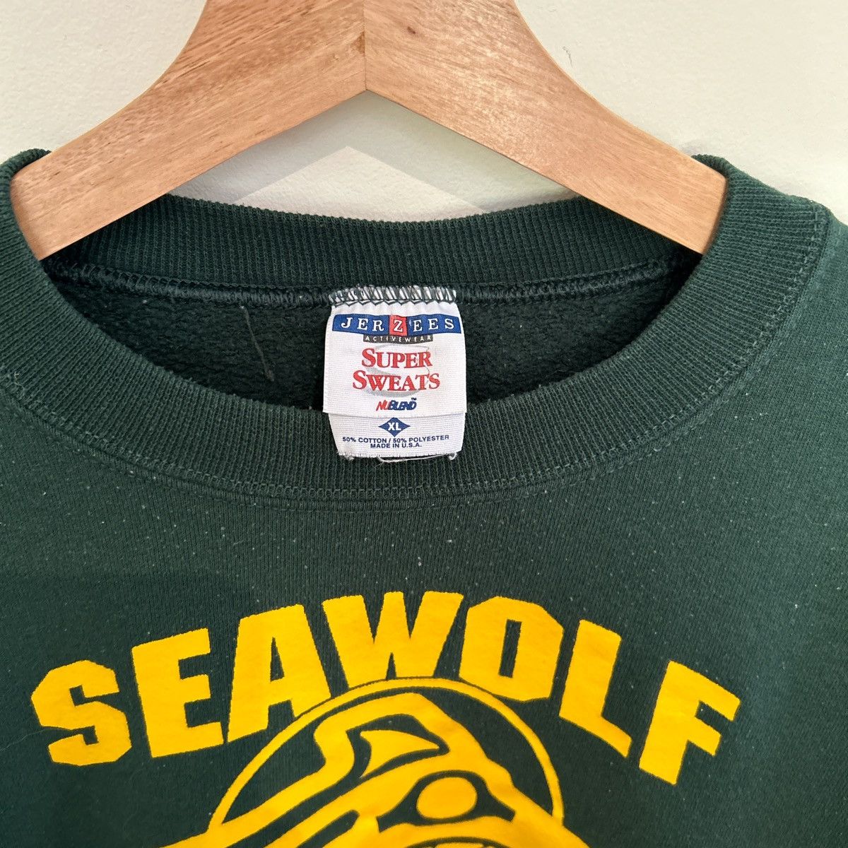 Other Vintage 90s Jerzees Cross Country Green Sweater Size US XL / EU 56 / 4 - 2 Thumbnail