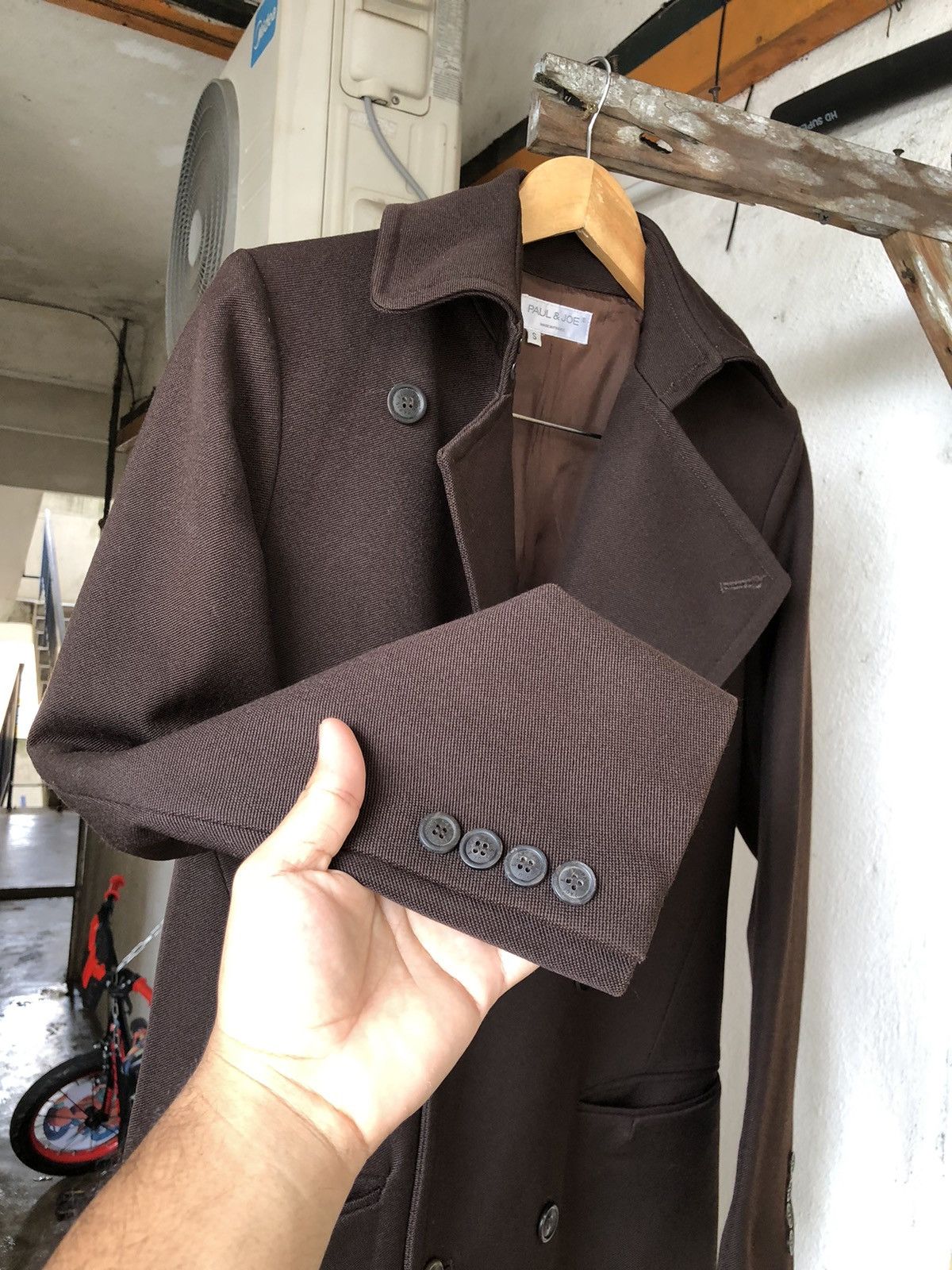 Vintage Luxury❗️France Taylor Paul & Joe Heavy Long Coat Size US S / EU 44-46 / 1 - 8 Thumbnail