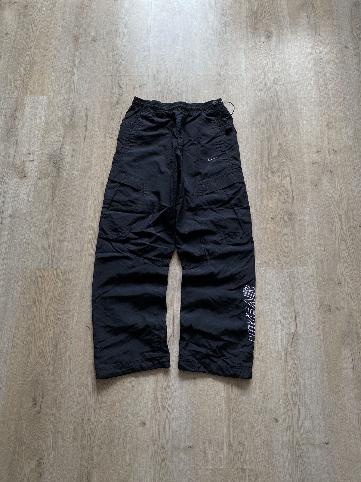 Japanese Brand × Nike × Vintage Nike Vintage Nylon Drill Pants mini swoosh Baggy Japanese Size US 32 / EU 48 - 1 Thumbnail