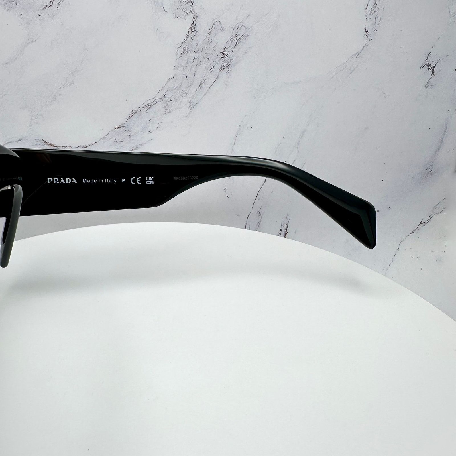 Prada New Prada Sunglasses Black Acetate Rectangle Square I Size ONE SIZE - 21 Thumbnail