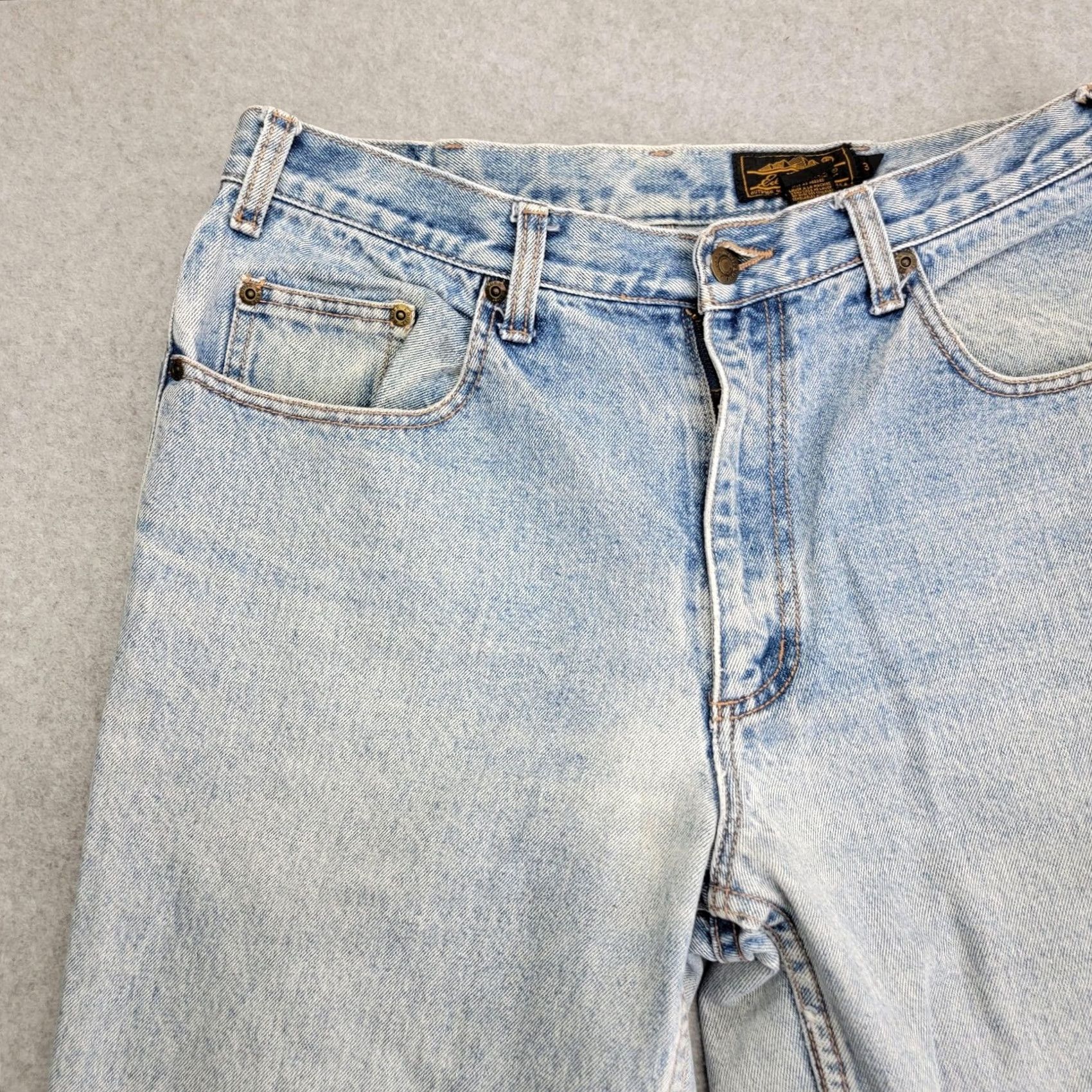 Eddie Bauer VINTAGE Eddie Bauer Jeans Mens 34x30 Light Wash Blue Denim 90s Hong Kong Made Size US 34 / EU 50 - 3 Thumbnail