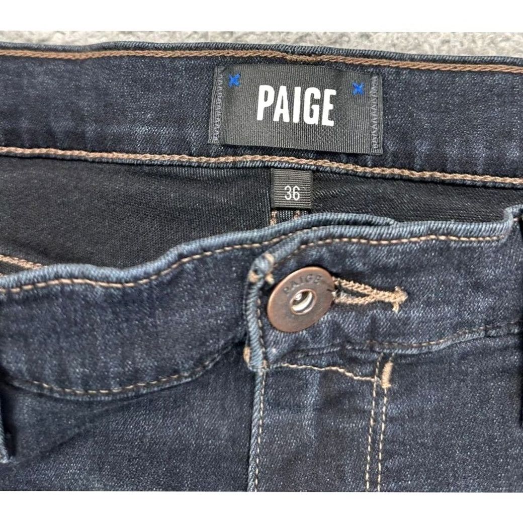 Paige Paige Jeans Mens 36 Dark Blue Distressed Straight Leg Raw Hem Denim Pants Preppy Jeans Shirt? Size US 36 / EU 52 - 4 Thumbnail