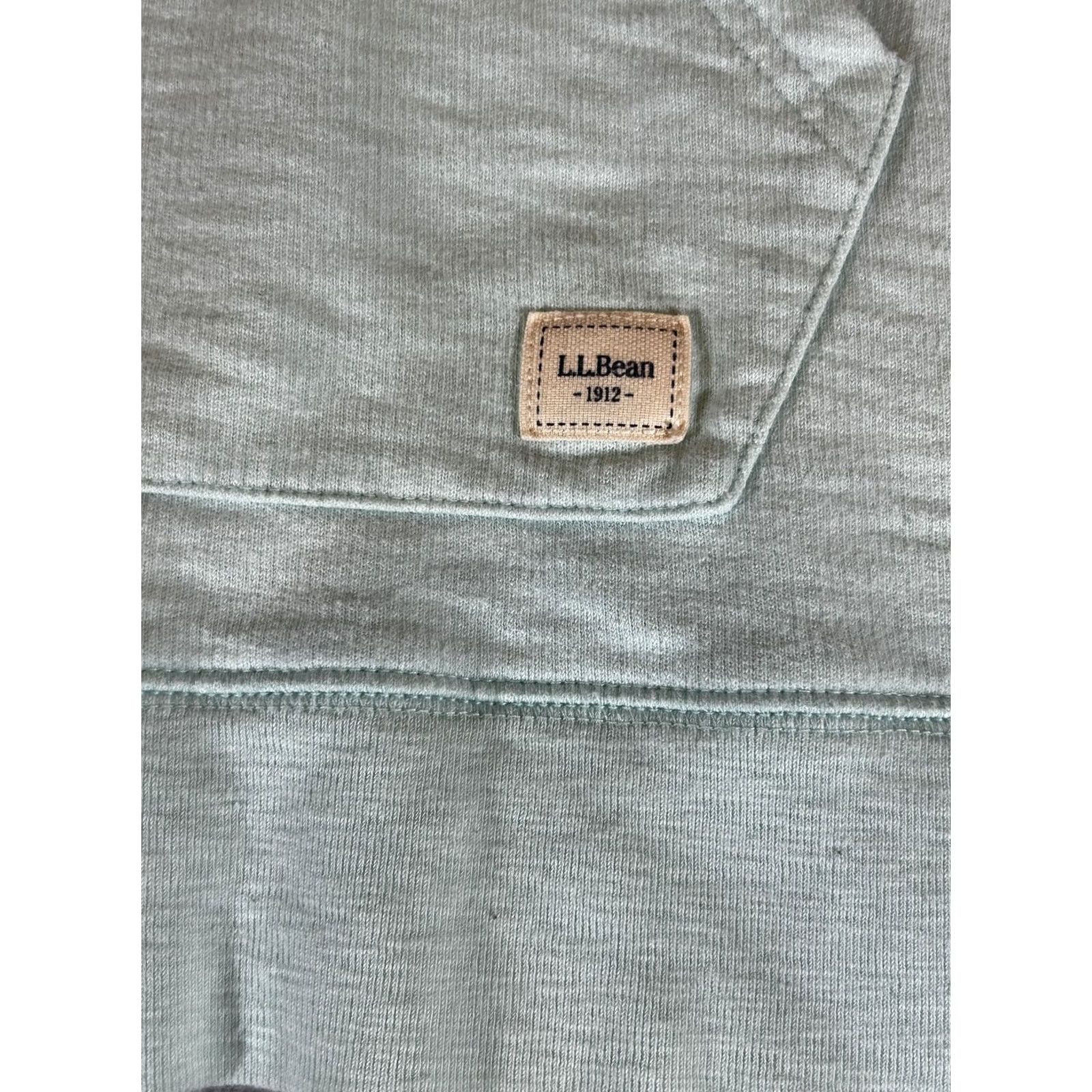 Vintage L.L. Bean Sweatshirt Womens Medium Green Organic Cotton 1/4 Zip Pullover Top Long Sleeve Regular Fit Casual Fall Womens Size M / US 6-8 / IT 42-44 - 3 Thumbnail