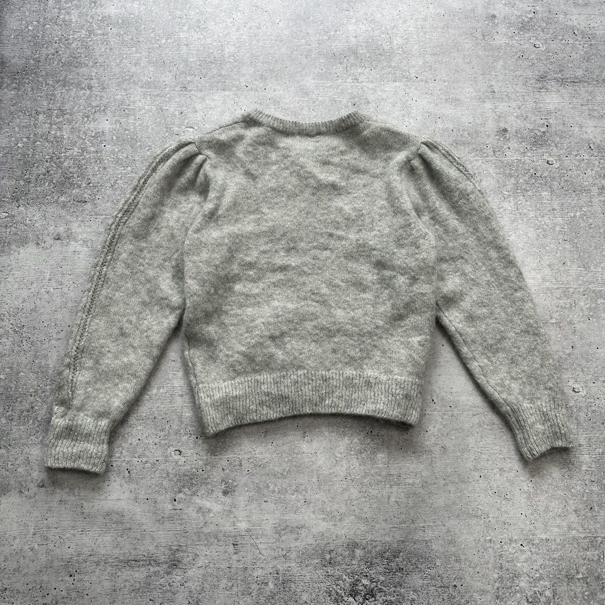 Designer Sandro Brushed Pointelle Knit Cardigan Mohair Wool Size M / US 6-8 / IT 42-44 - 15 Thumbnail