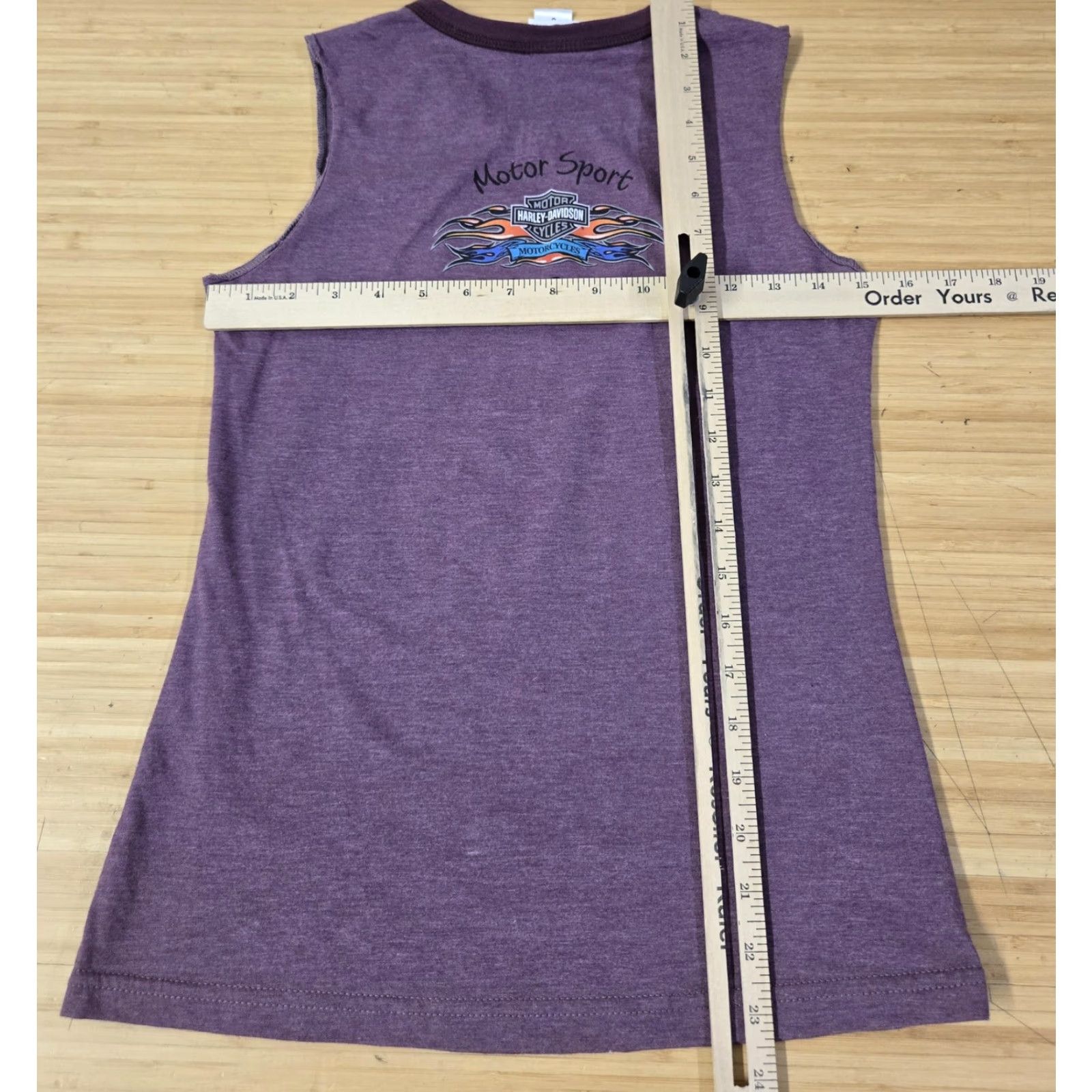 Harley Davidson Harley-Davidson Shirt Womens Small Sleeveless Purple San Juan Puerto Rico USA Biker Tank Crew Neck Cotton Polyester Size S / US 4 / IT 40 - 8 Thumbnail