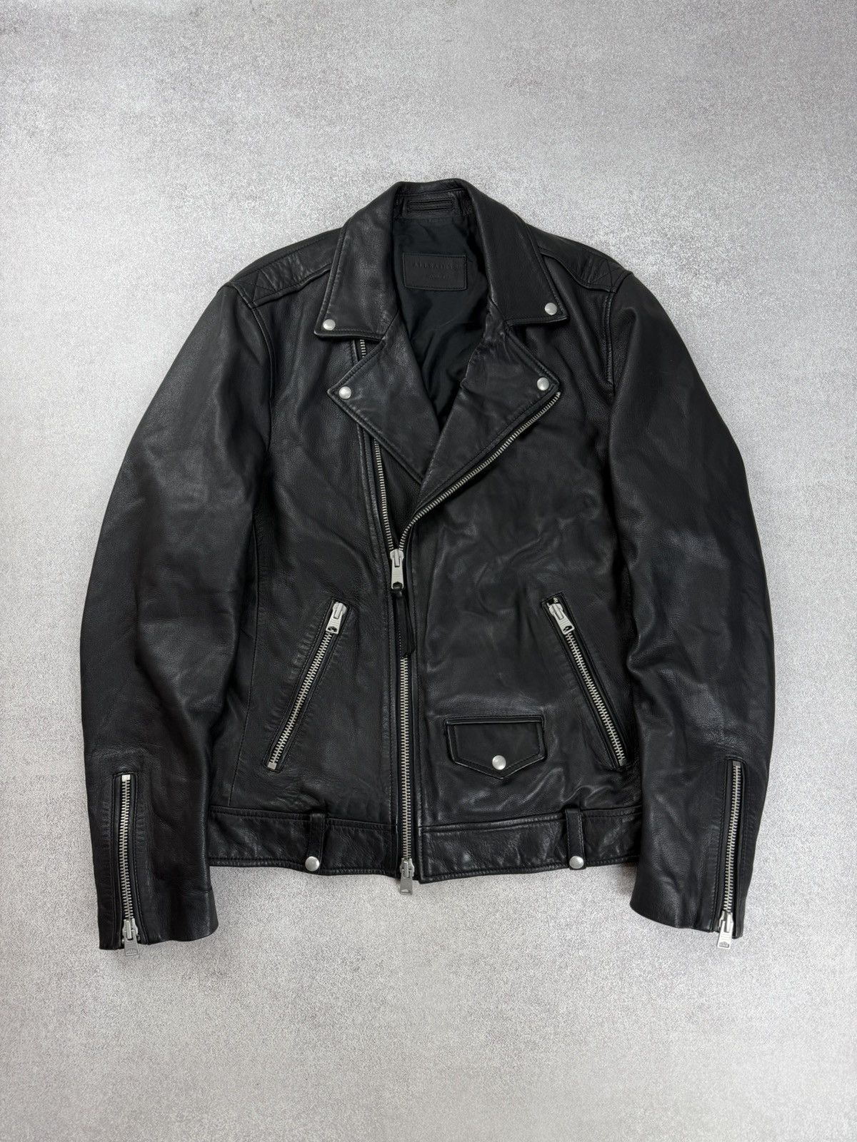 Allsaints Allsaints Men’s Milo Biker Leather Jacket Size M Size US M / EU 48-50 / 2 - 1 Thumbnail