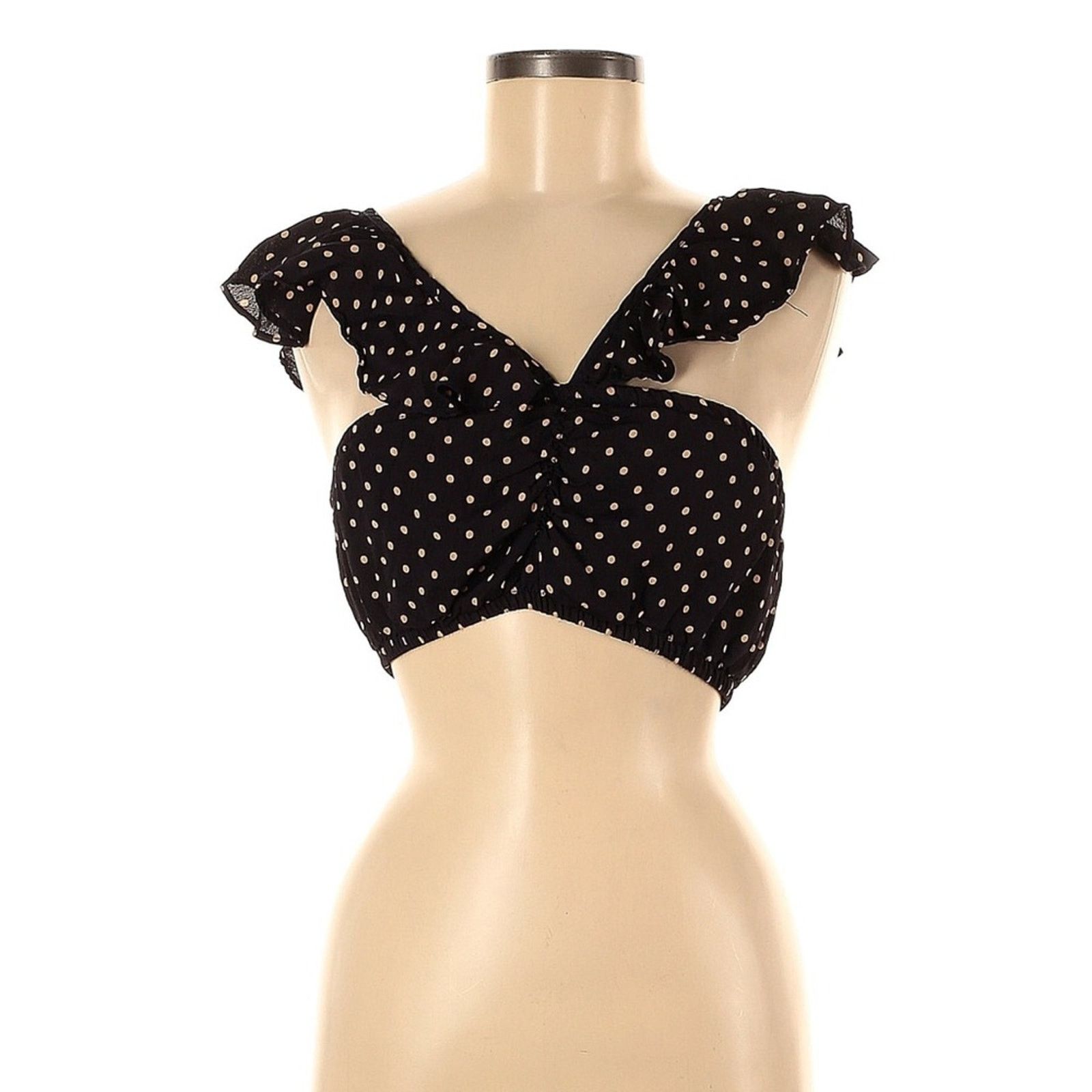 For Love & Lemons For Love & Lemons Polka Dot Crop Blouse - Size Medium Size M / US 6-8 / IT 42-44 - 3 Thumbnail