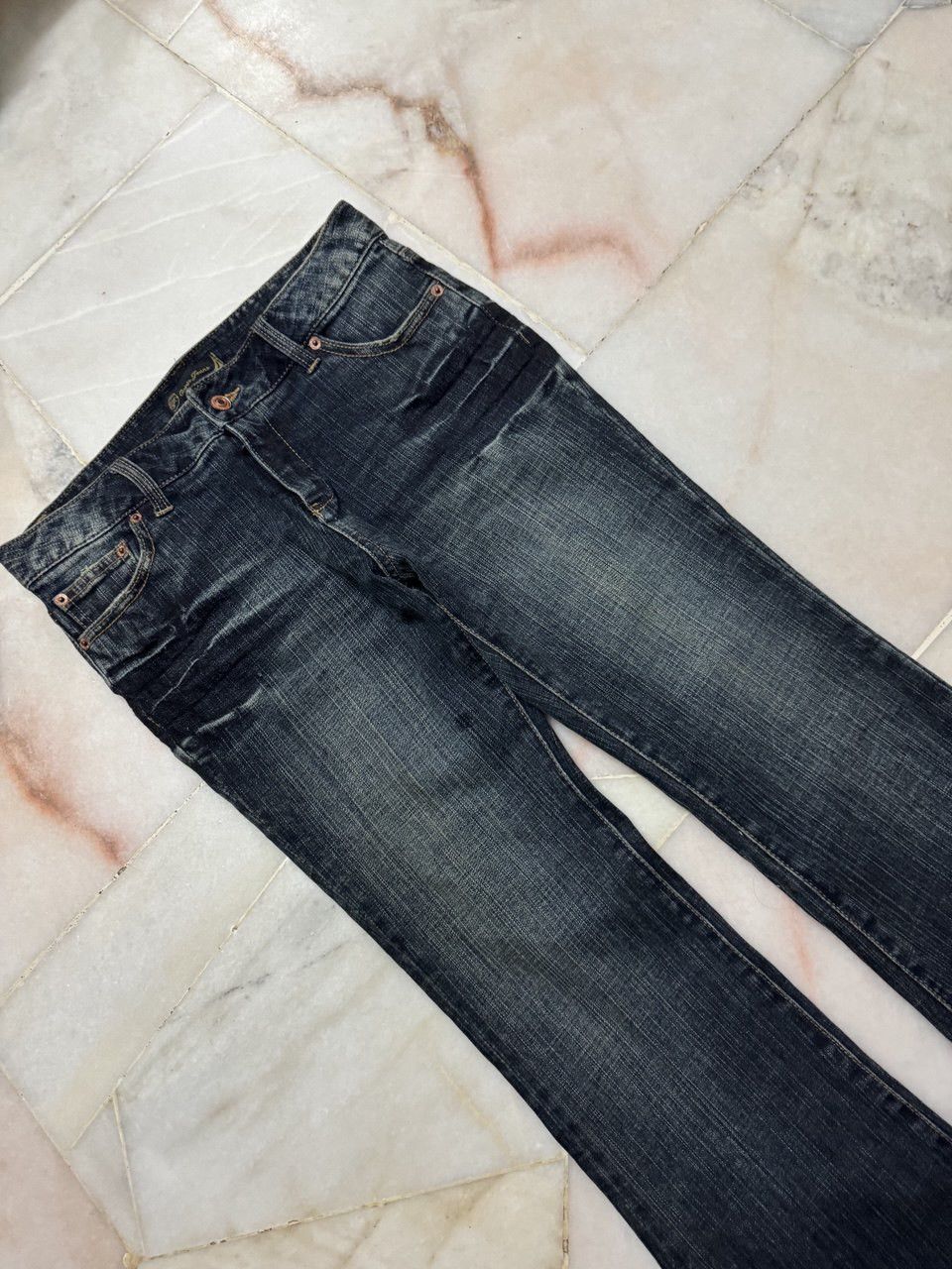Japanese Brand Flared💥Bell Bottom Japanese Mudwash Bootcut Insane Dark Jean Size US 29 - 4 Thumbnail