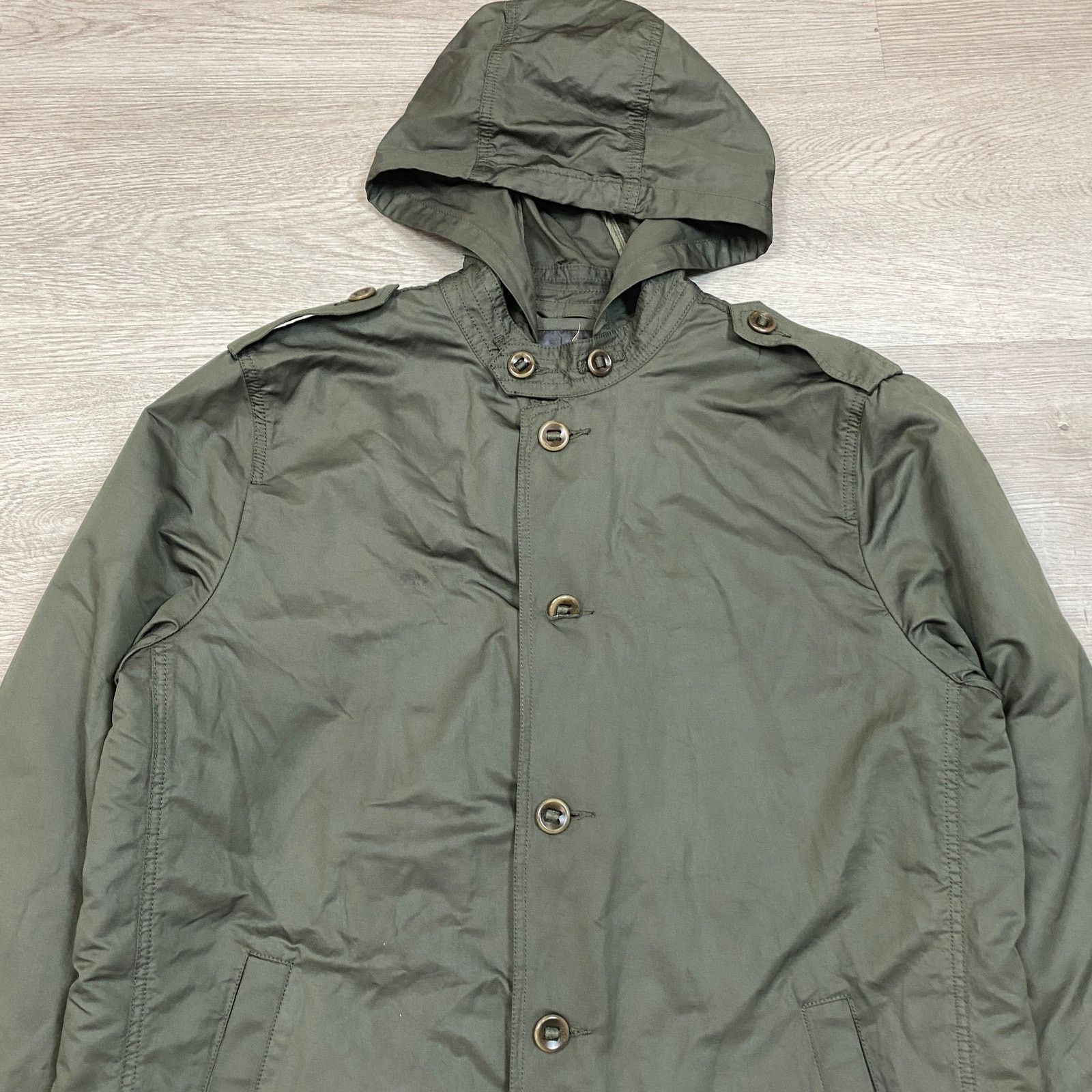 John Varvatos John Varvatos Quilt Lined Hooded Button Field Jacket Men's L Size US L / EU 52-54 / 3 - 2 Thumbnail