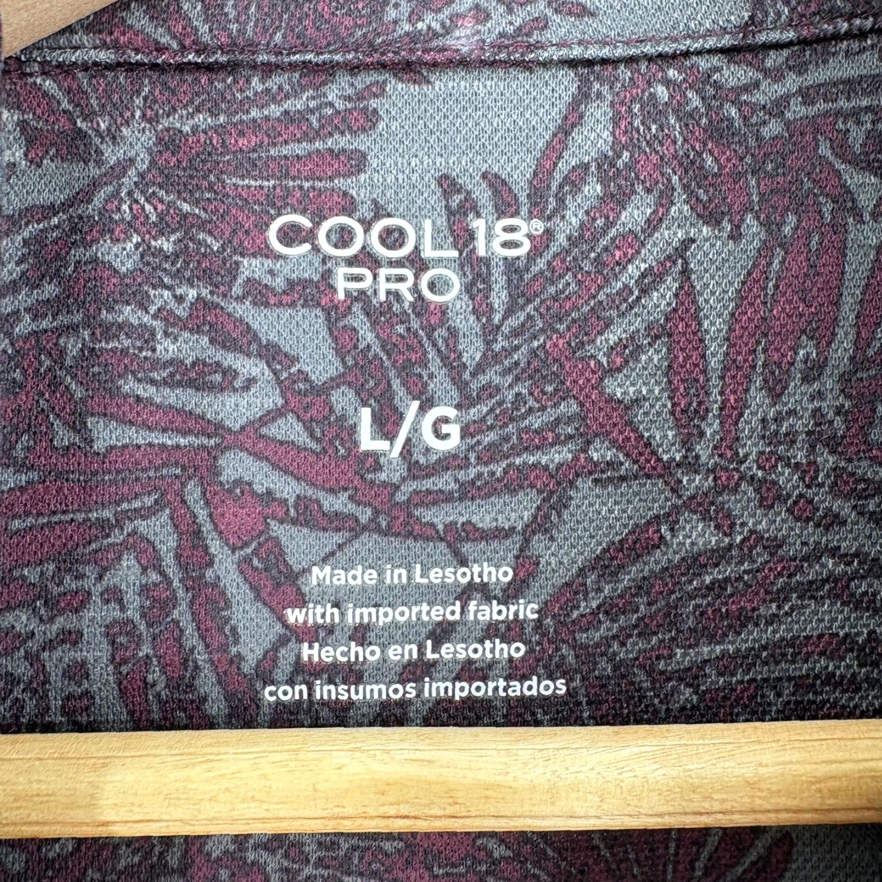 Haggar Haggar Polo Shirt Mens L Purple Tropical Floral 18 Pro Cool Moisture Wicking Golf Shirt Size US L / EU 52-54 / 3 - 3 Thumbnail