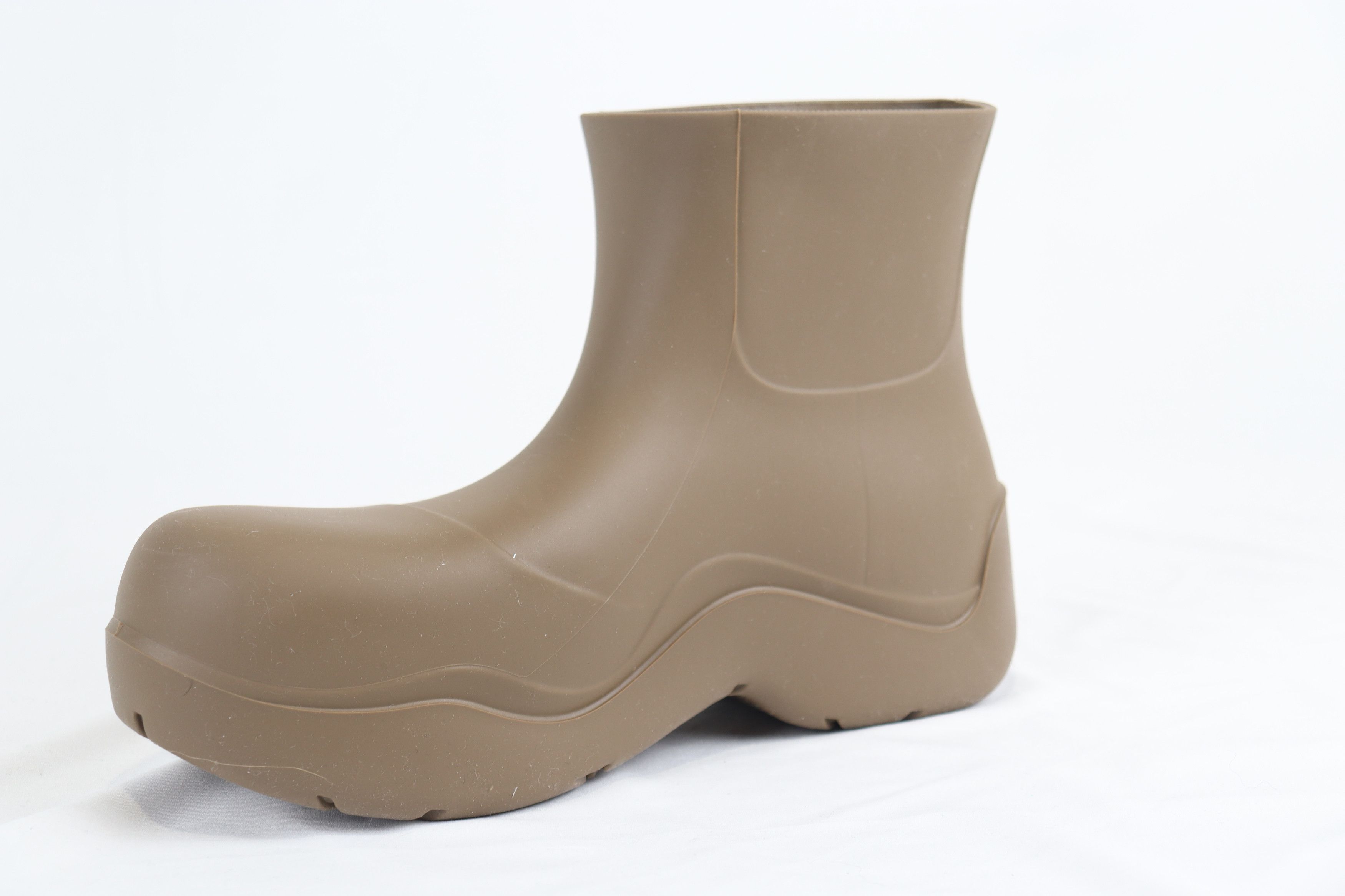 Bottega Veneta o1rshd1 Q:7 / Puddle Ankle Boot Matt Rubber Jute Brown Size US 10 / EU 43 - 4 Thumbnail