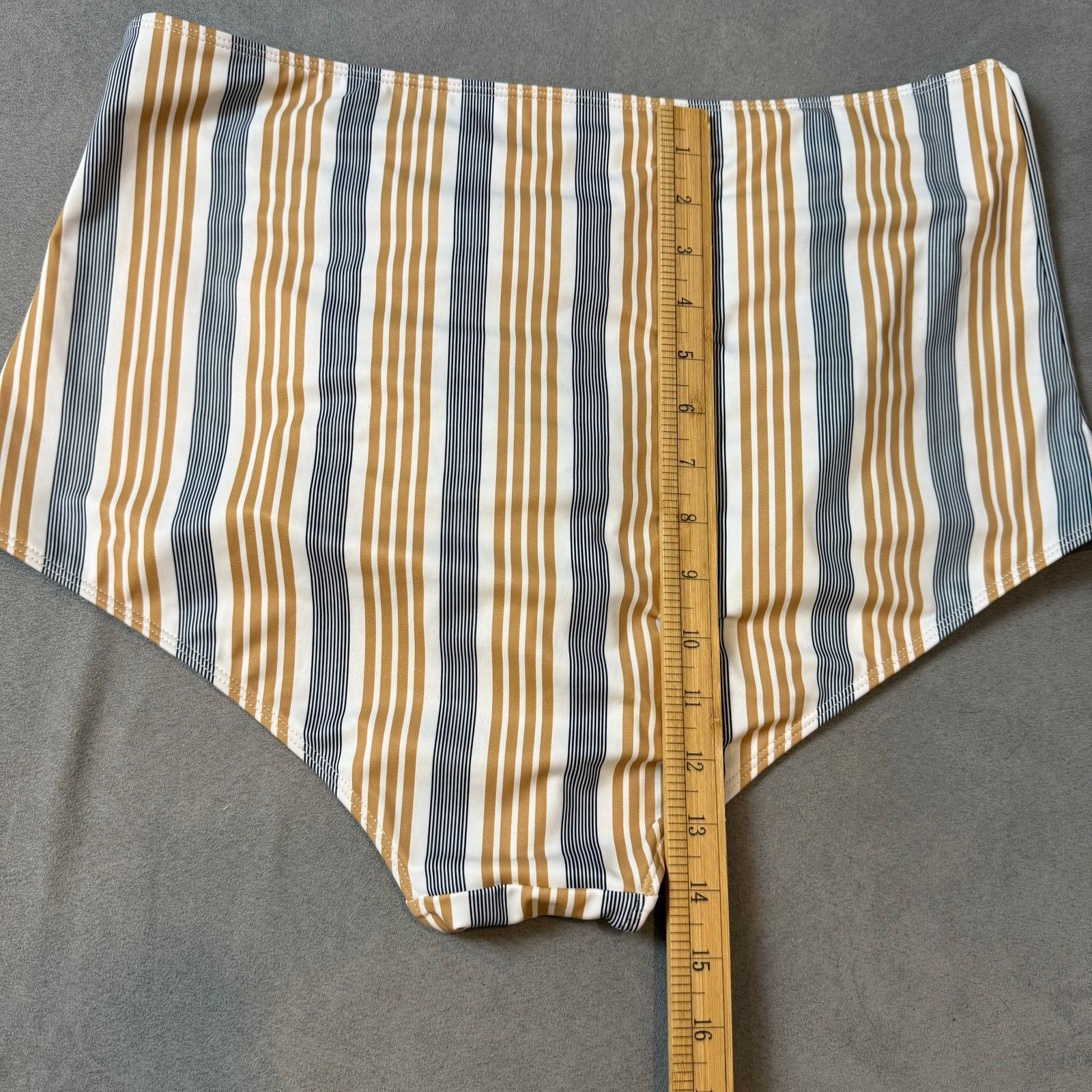 Other Kortni Jeanne Swimsuit Hight Waist Bottoms Ruffle Top Stripe Size ONE SIZE - 11 Thumbnail