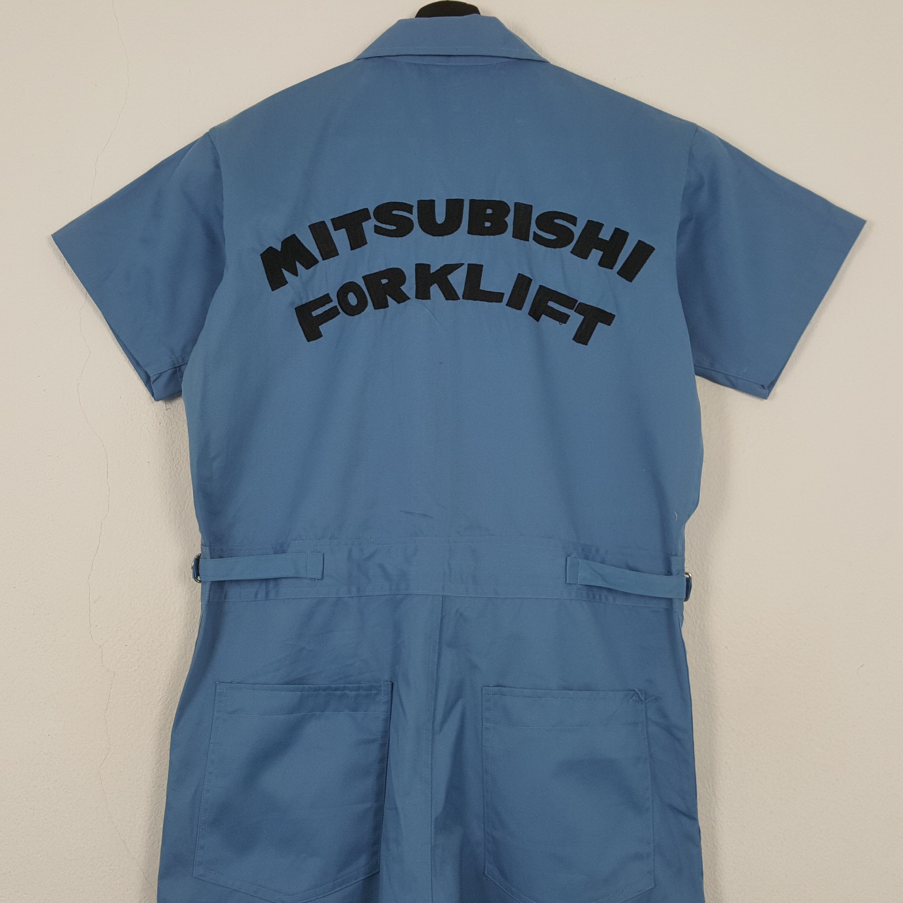 Vintage Mitsubishi Forklift Motorsports Workwear Coverall Jacket RR9 Size US M / EU 48-50 / 2 - 2 Thumbnail