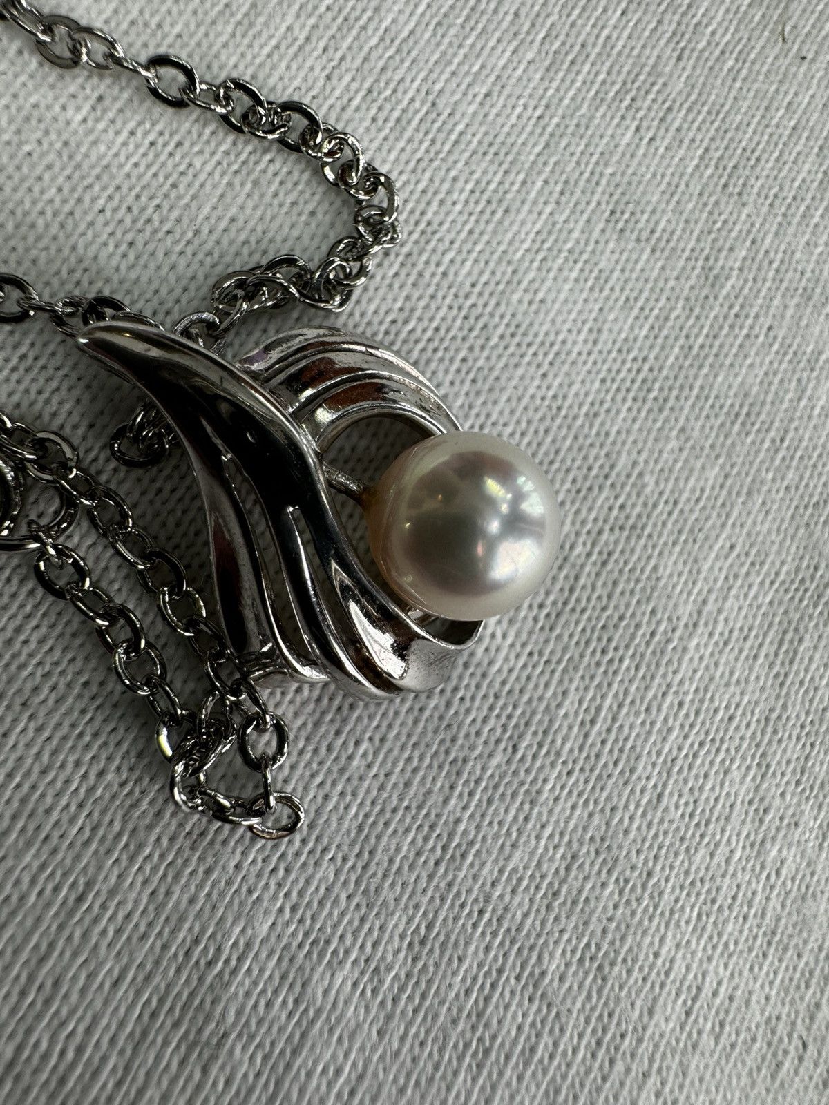 Jewelry × Sterling Silver × Vintage VINTAGE NATURAL PEARL SILVER NECKLACE Size ONE SIZE - 4 Thumbnail