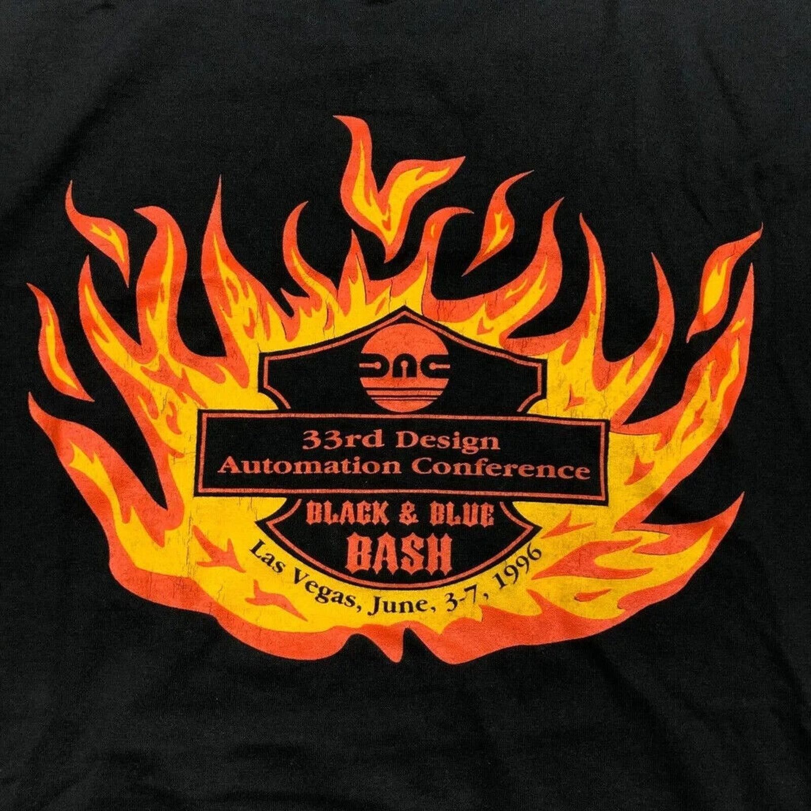 Harley Davidson × Vintage vintage 1996 33rd design automation conference flame tee XL Size US XL / EU 56 / 4 - 2 Thumbnail