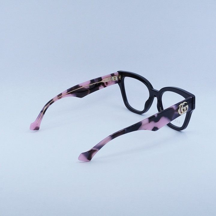 Gucci Gucci GG1424O 012 Eyeglasses Black/Pink Havana 54mm Cat Eye Size ONE SIZE - 10 Thumbnail