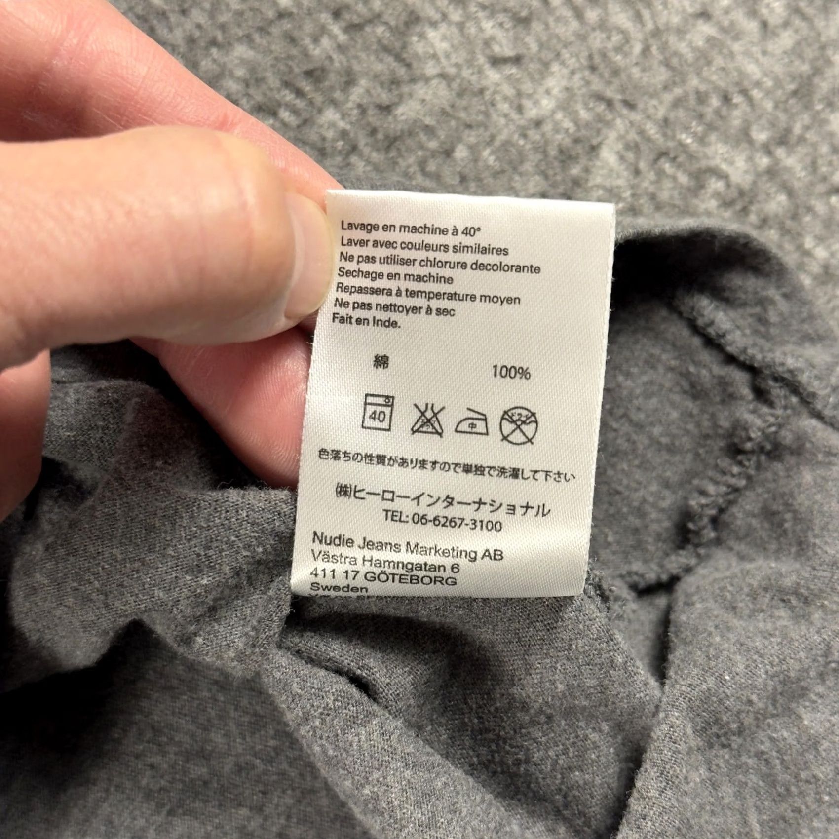 Nudie Jeans Nudie Jeans Co Shirt Mens Medium Gray Organic Cotton Pocket Tee T-Shirt Size US M / EU 48-50 / 2 - 6 Thumbnail