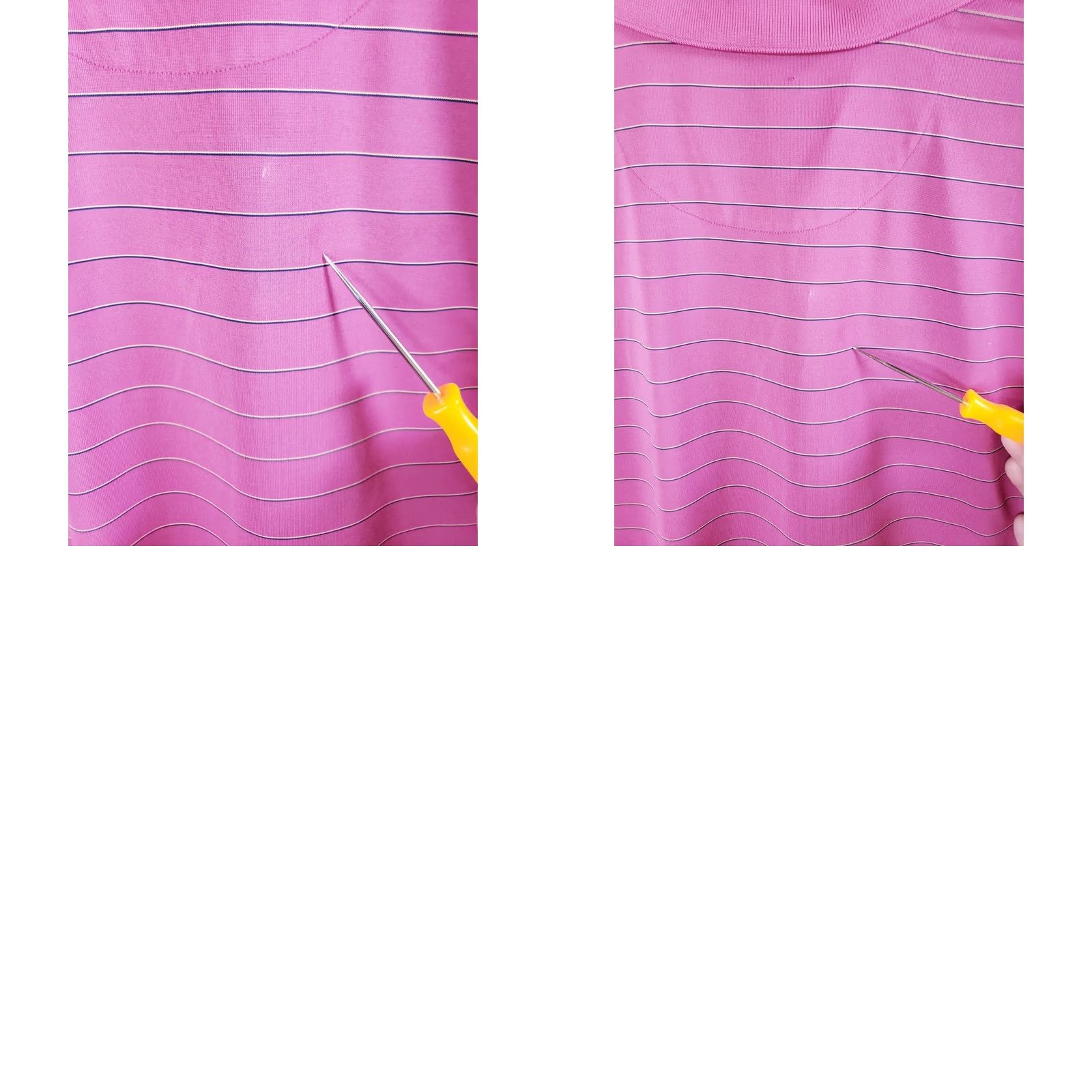 Vintage Donald Ross Shirt Mens M Purple Men striped Polo Golf size short sleeve Size US M / EU 48-50 / 2 - 9 Thumbnail