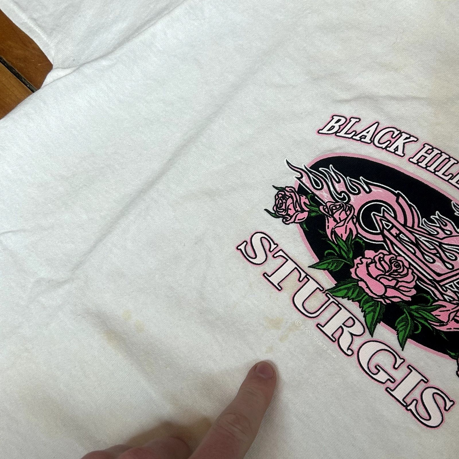 Fruit Of The Loom Y2K Sturgis Pink T-Shirt Medium Size US M / EU 48-50 / 2 - 4 Thumbnail