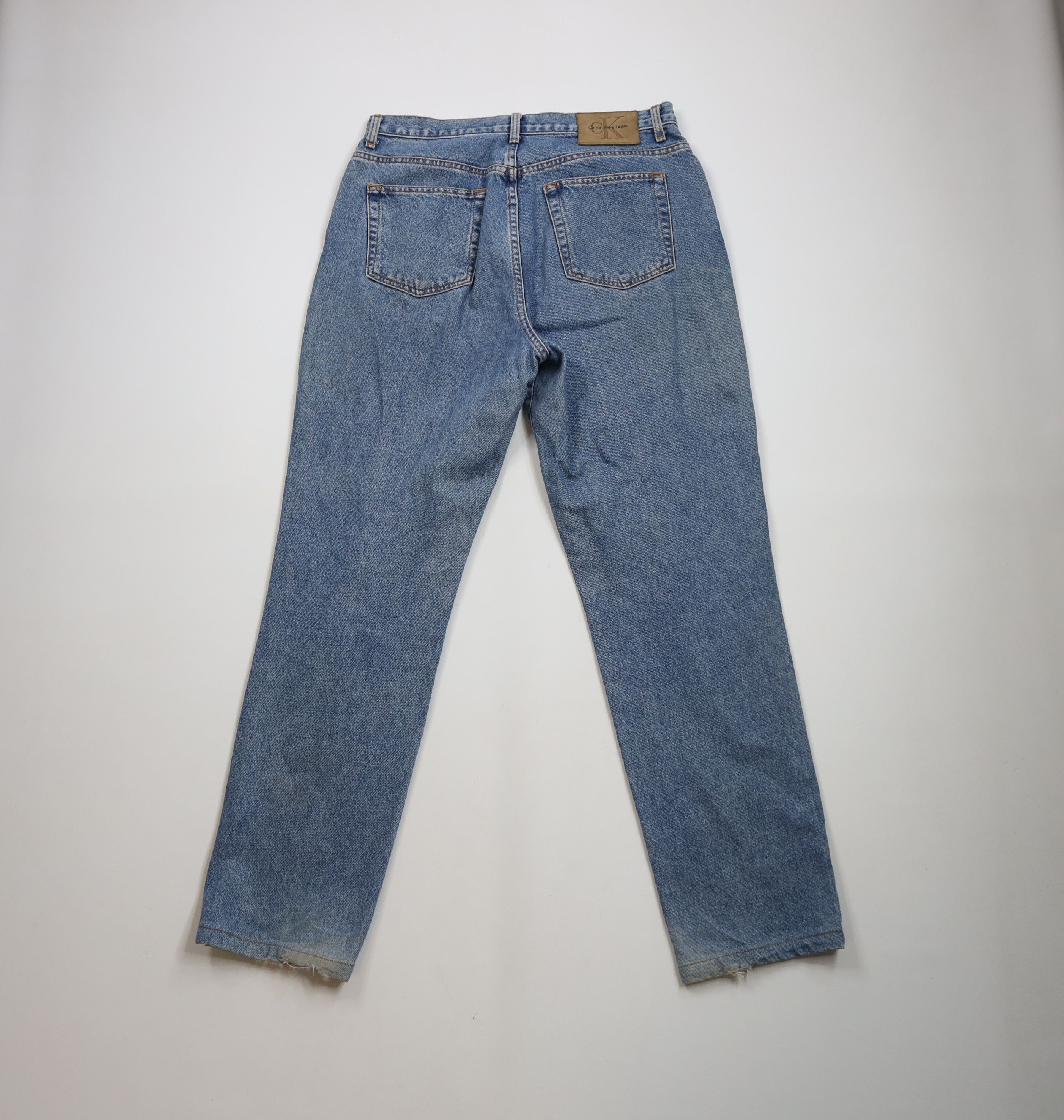 Calvin Klein × Vintage Vintage 90s Calvin Klein Spell Out Straight Leg Denim Jeans Size 36" / US 14 / IT 50 - 11 Thumbnail