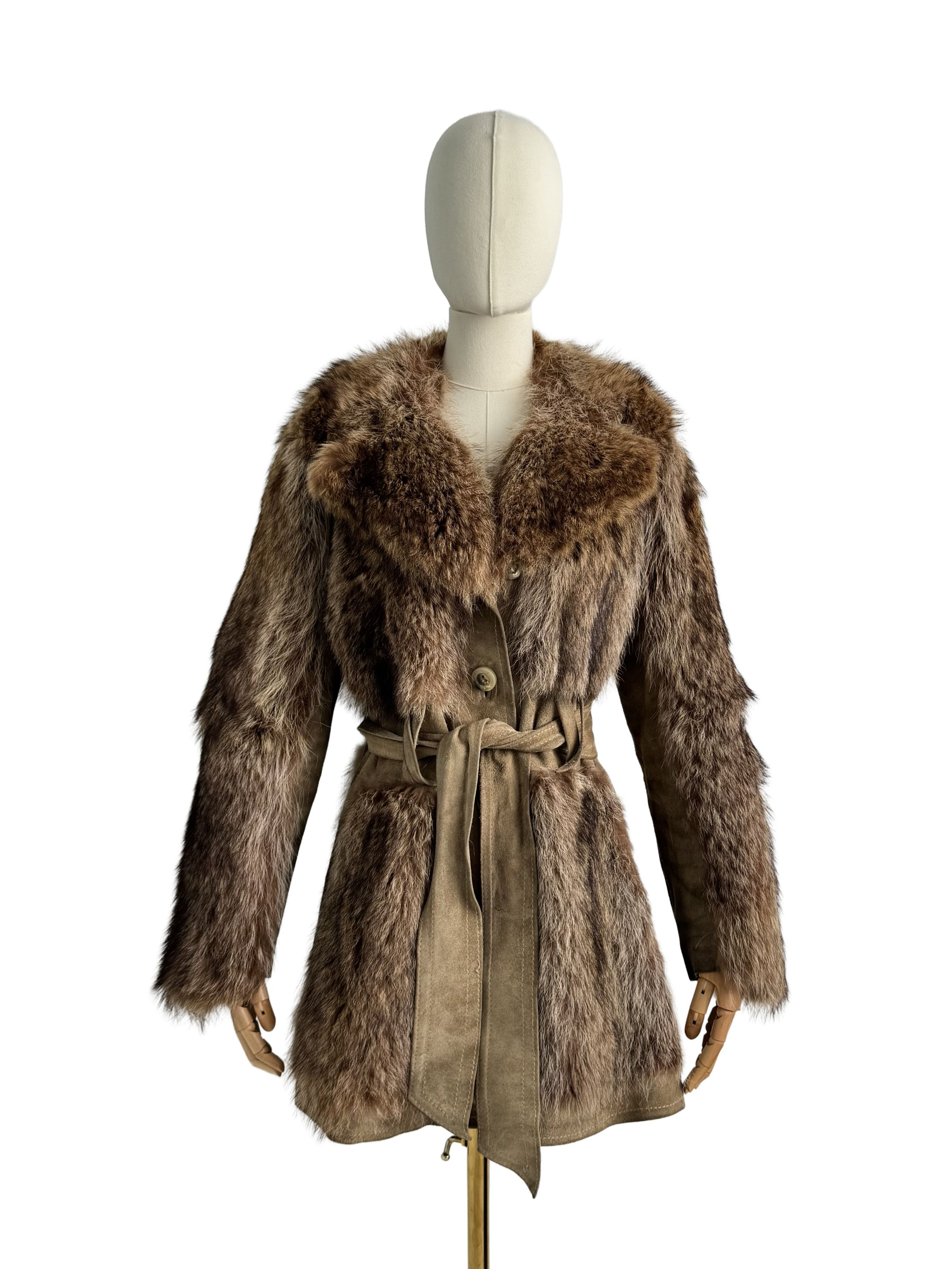 Vintage Vintage Real Suede Coat With Real Fur Details Size M / US 6-8 / IT 42-44 - 2 Thumbnail
