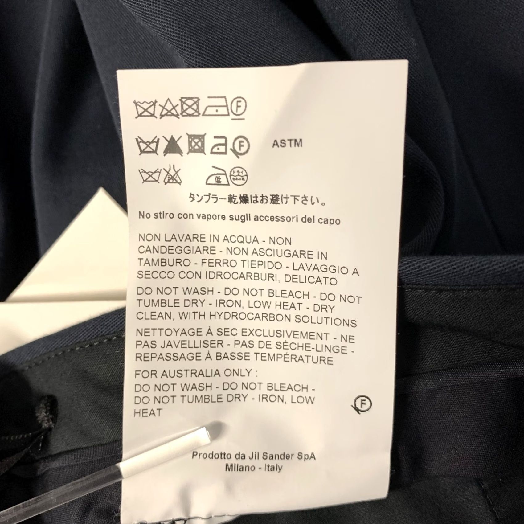 Jil Sander JIL SANDER Navy Cotton Cropped Pants Womens Size 8 Cropped Lang Inseam 27" Made in Italy Size 30" / US 8 / IT 44 - 7 Thumbnail