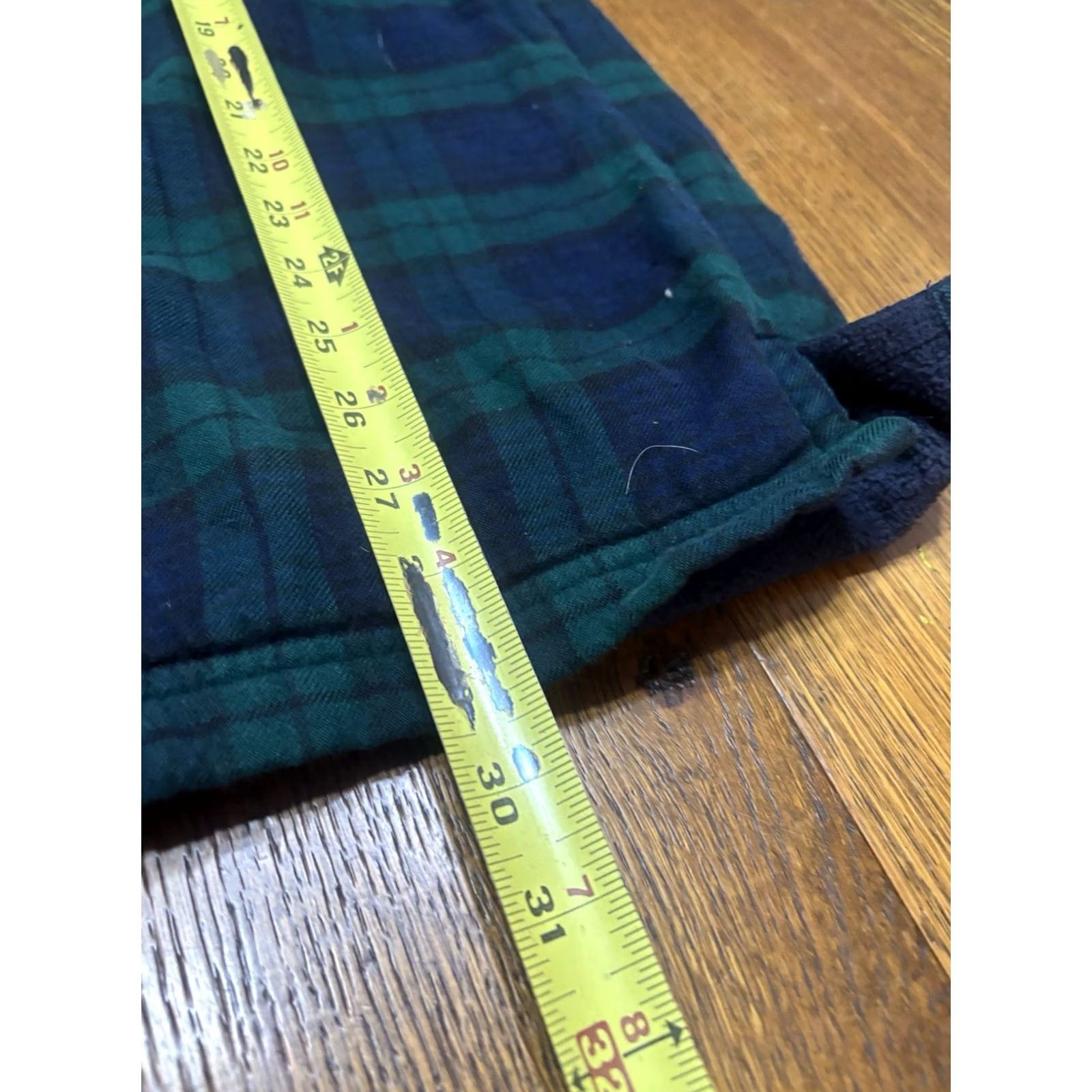 Vintage L.L. Bean Mens Fleece Lined Flannel Shirt Jacket Green Blue Plaid M Reg Button-Up Heavyweight Size US M / EU 48-50 / 2 - 5 Thumbnail