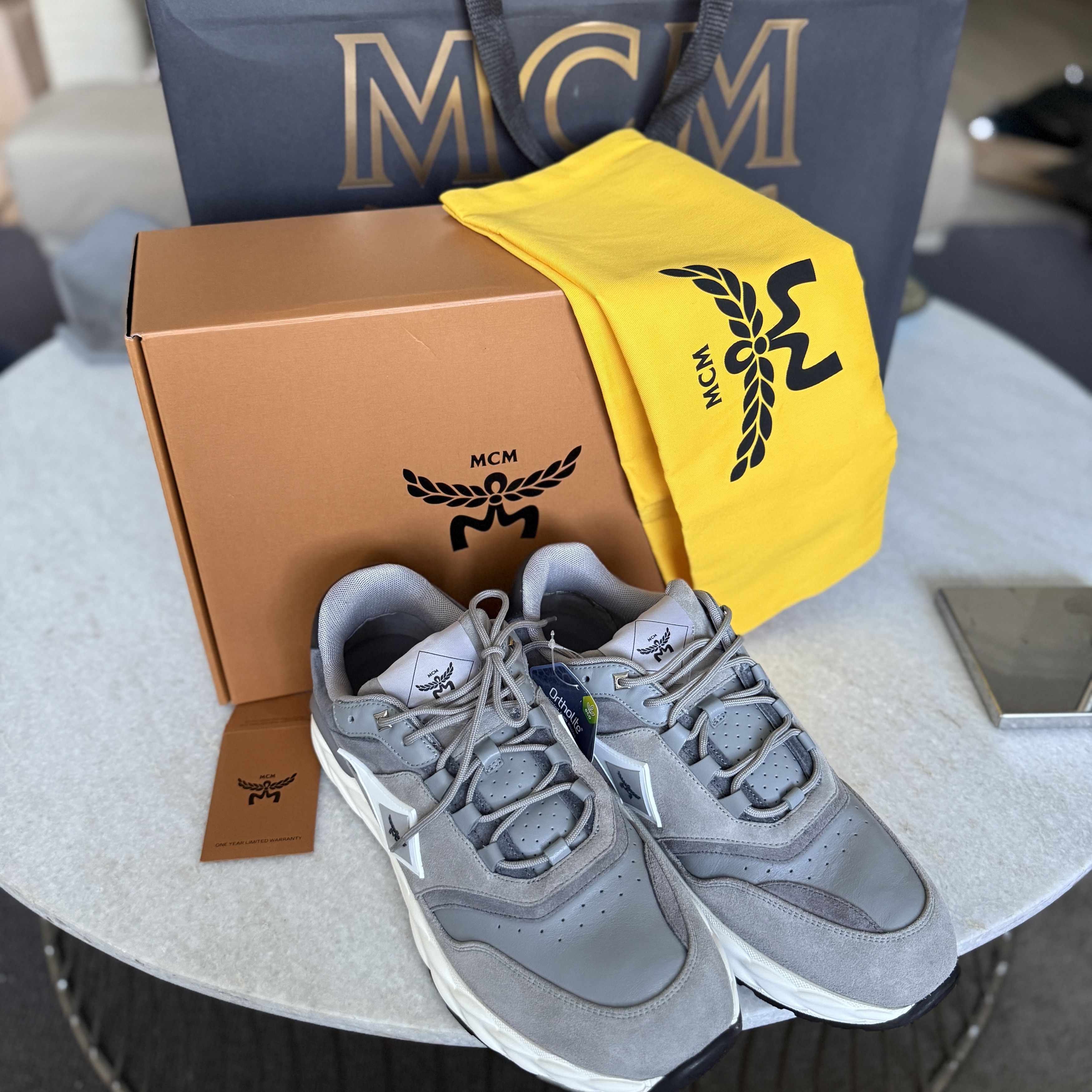 MCM MCM Skywander Low Top Sneakers Men's Ice Gray, Sz 44 Size US 11 / EU 44 - 9 Thumbnail