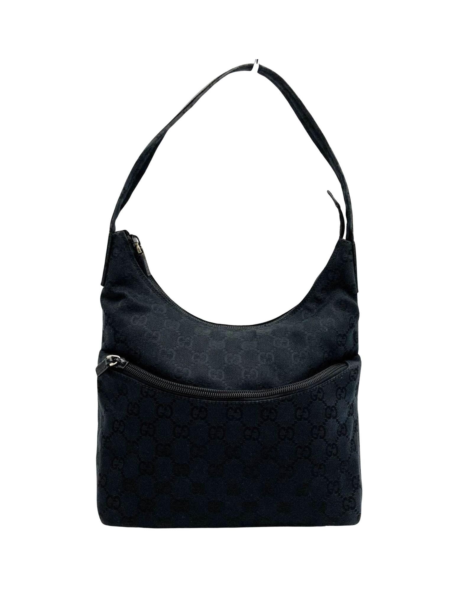 image of Gucci Black Canvas Bag With Modern Style - Good Condition, Women's