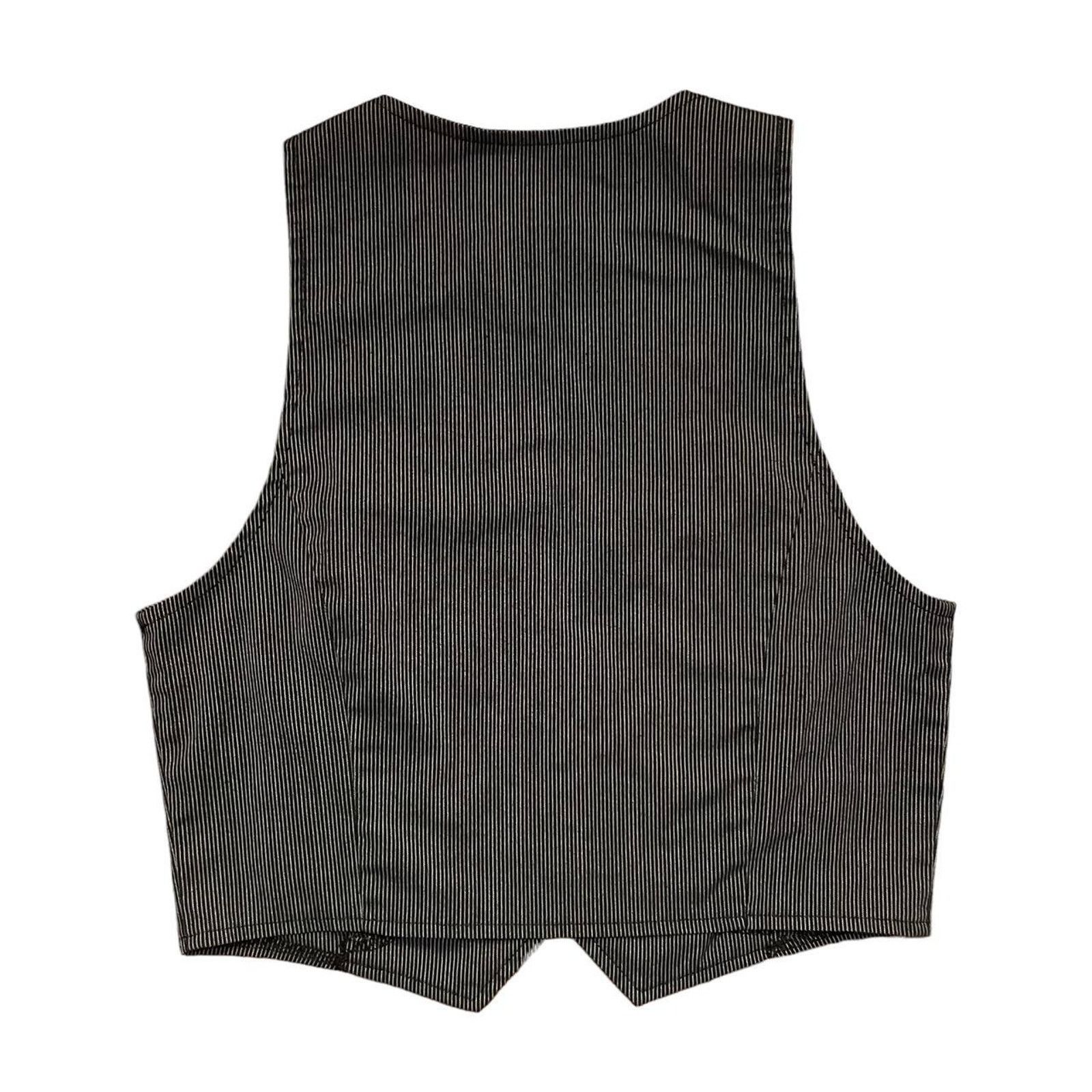 Vintage VTG Y2K Wetseal corpcore preppy punk goth pinstriped vest Size M / US 6-8 / IT 42-44 - 2 Thumbnail
