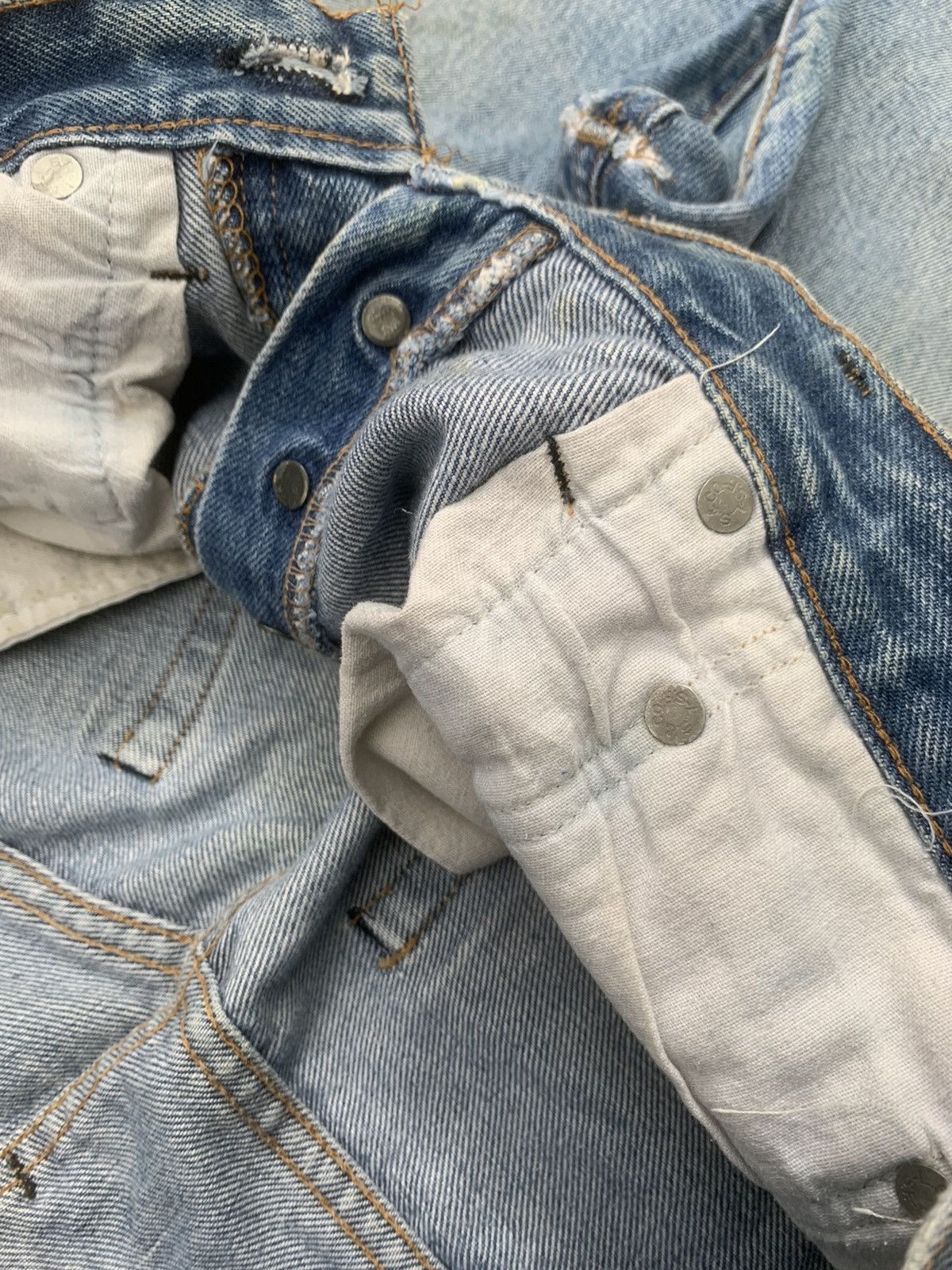 Levi's Vintage 80s Levi's 501 Selvedge Made in USA Distressed Denim Size US 33 - 20 Thumbnail