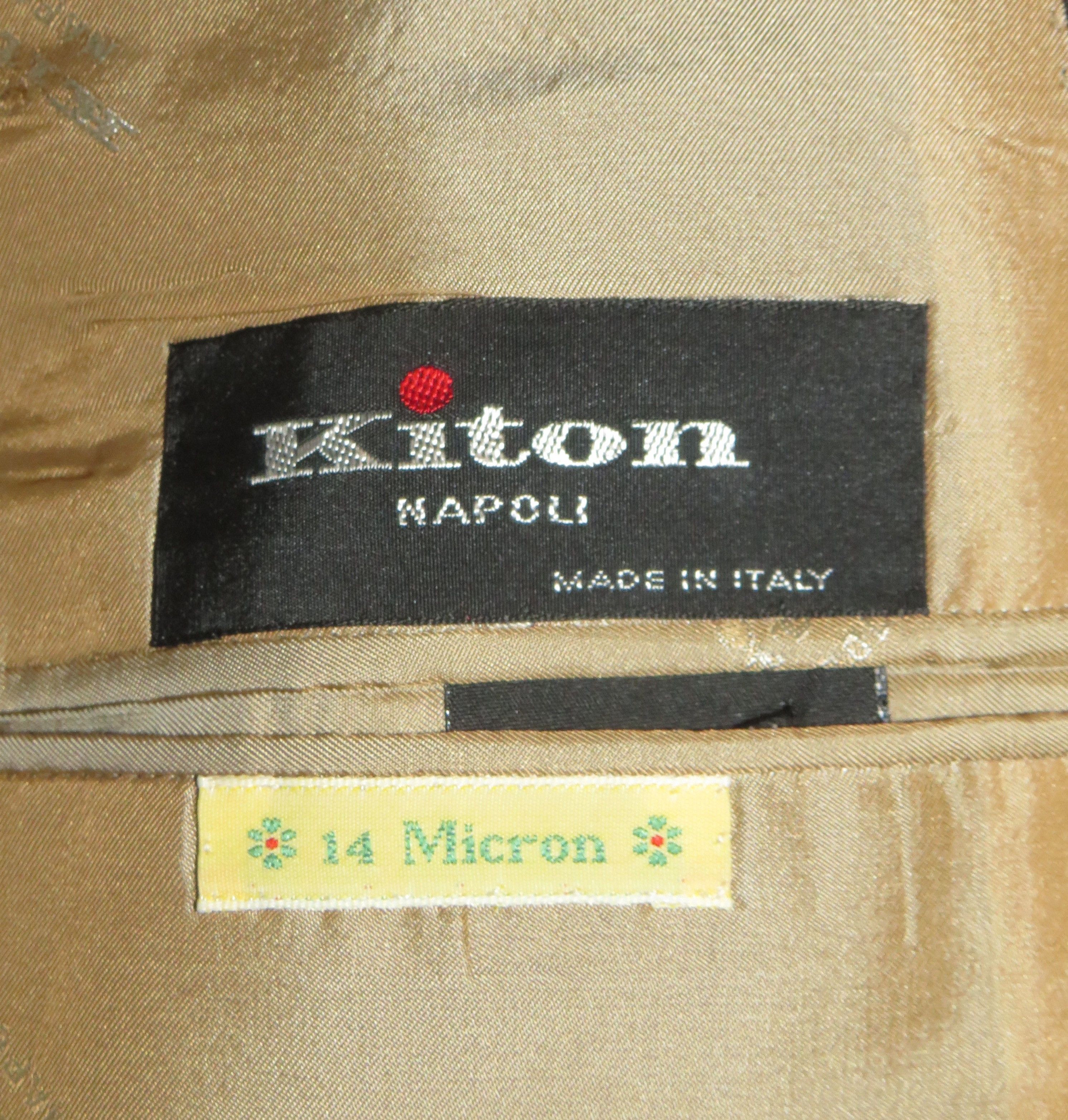 Kiton 14 Micron Super 180 Solid Brown Two Button Suit 48L NWT 8870 Size 48L - 18 Thumbnail