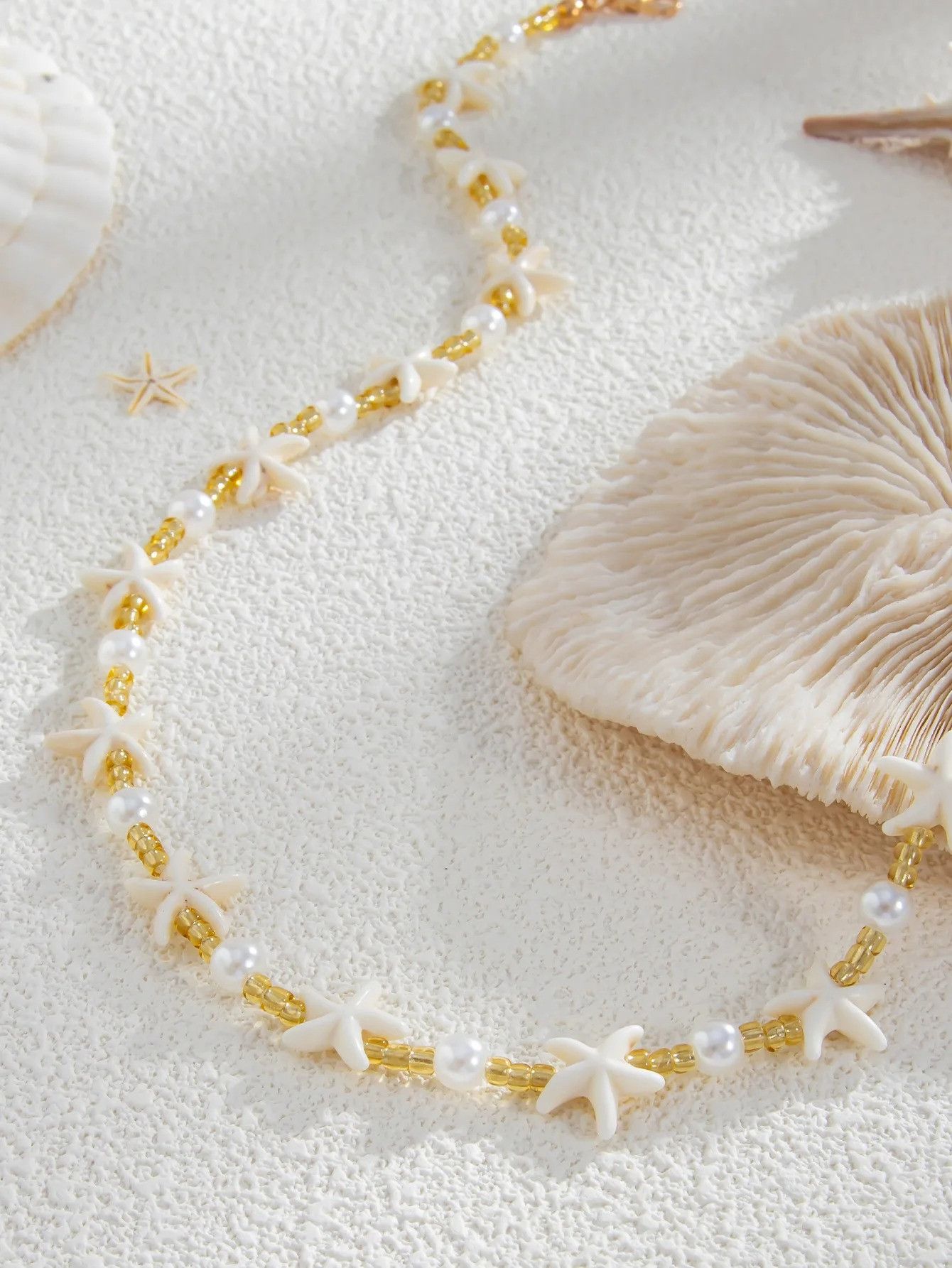 Vintage Pearl Beaded Beach Starfish Necklace Size ONE SIZE - 7 Thumbnail