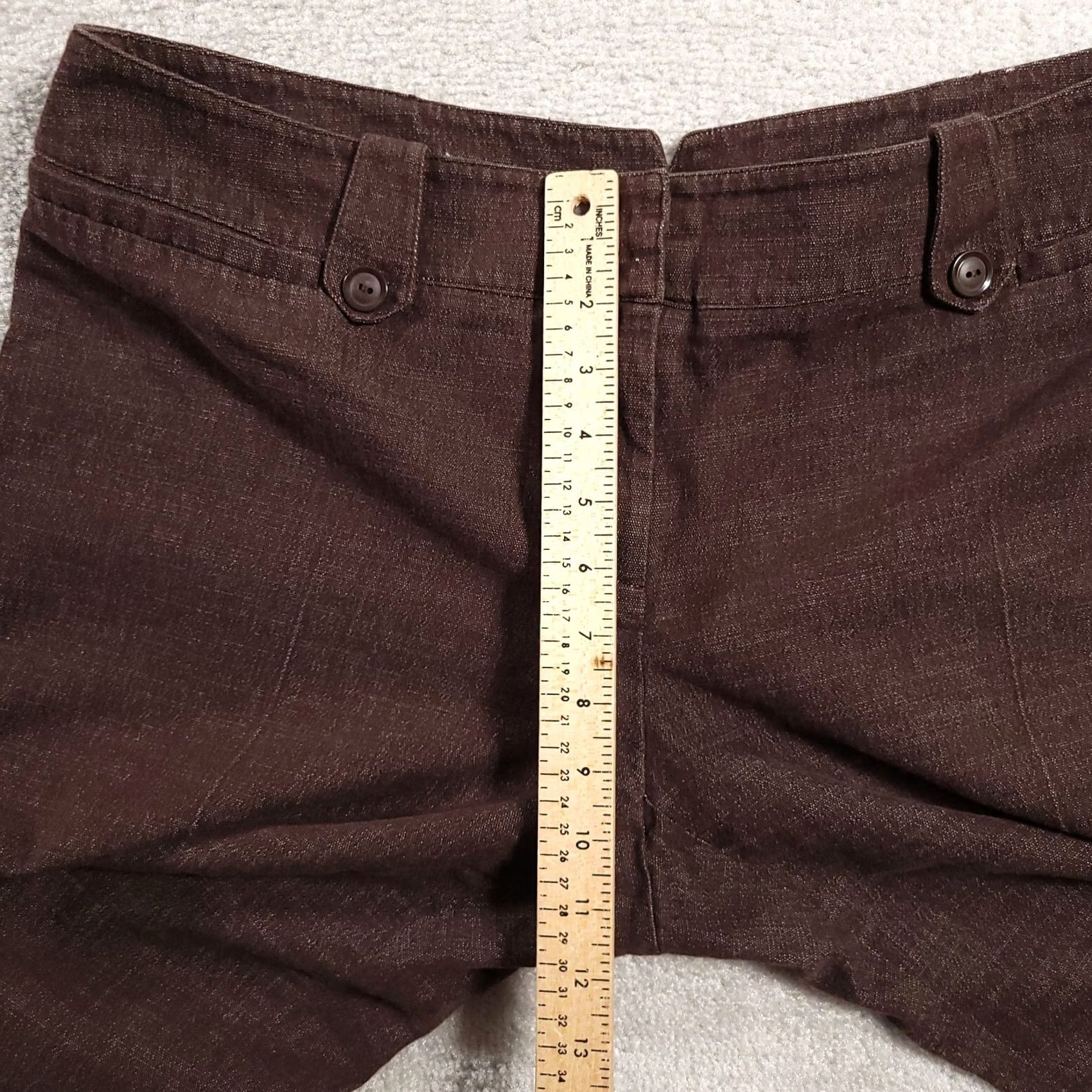 Vintage AGB Dress Pants Women's 16 Brown Wide Leg Stretch Size 38" / US 16 / IT 52 - 6 Thumbnail