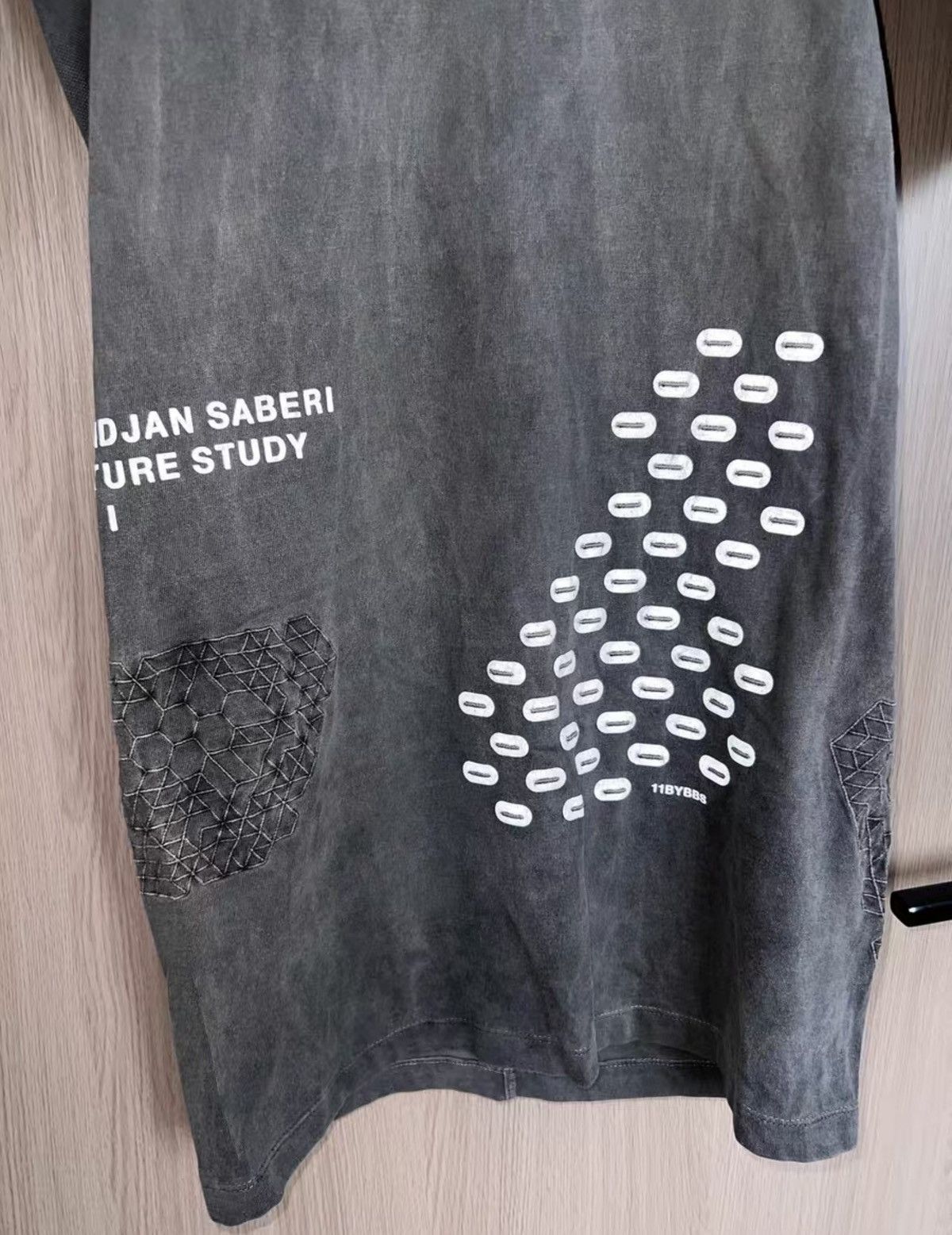 11 By Boris Bidjan Saberi 11ByBBS Washed Grey 3M Reflective Short-Sleeve T-Shirt Size US XXS / EU 40 - 6 Thumbnail