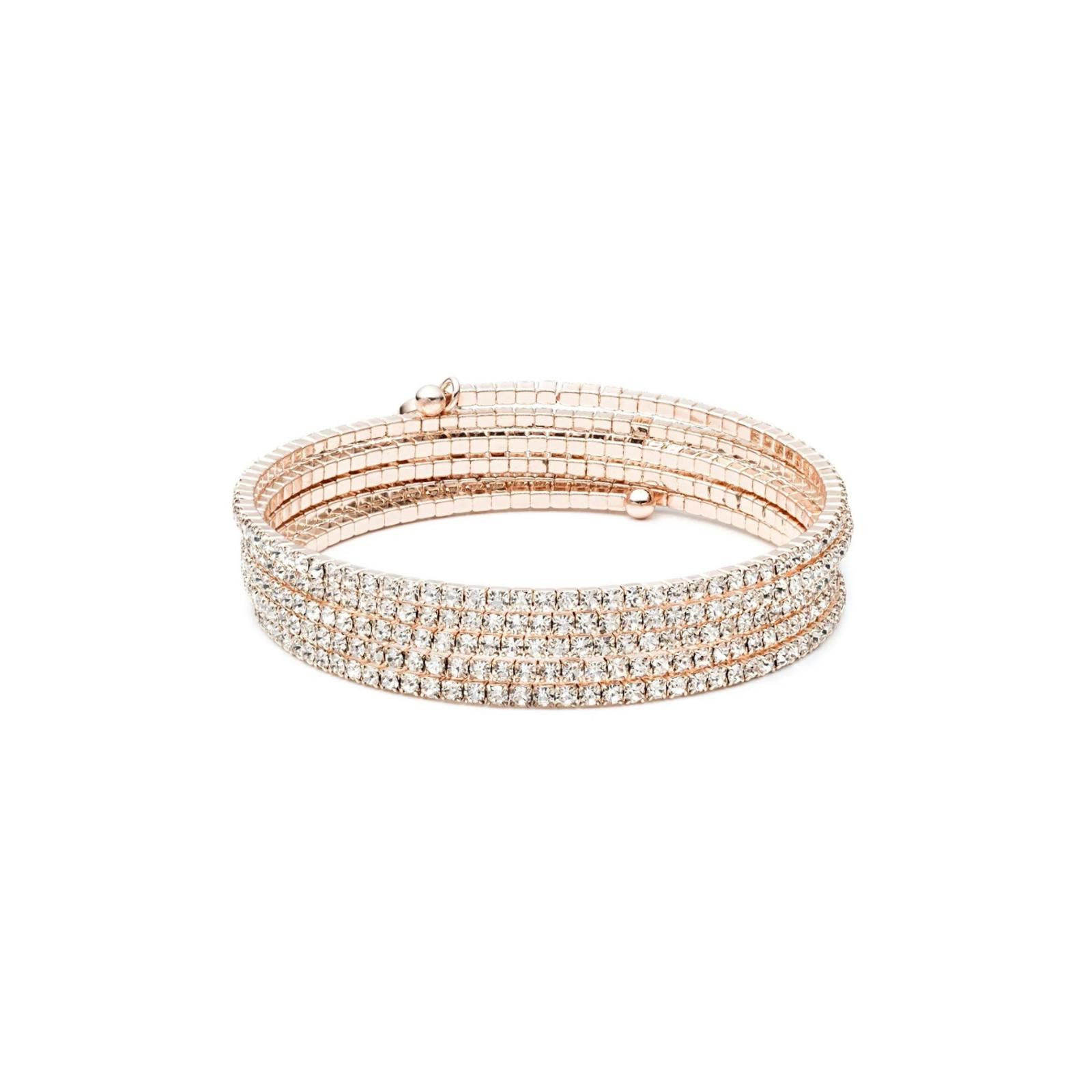 Other Anne Klein Multi-Row Rhinestone Flex Bracelet – Silver-Tone Size ONE SIZE - 4 Thumbnail