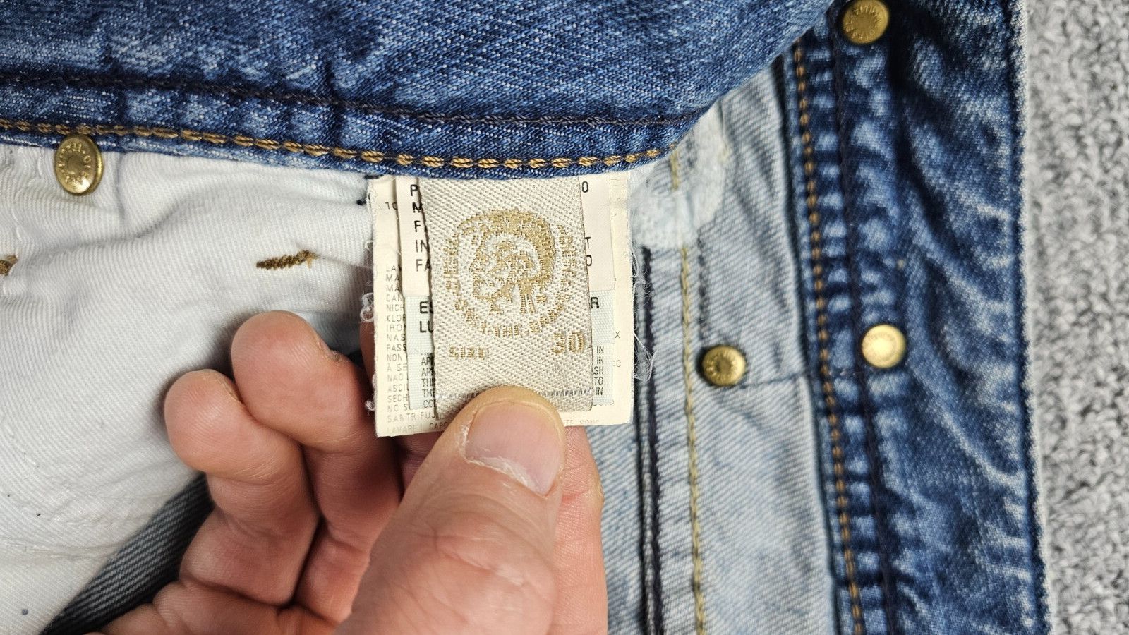 Diesel Vintage Y2K Diesel EASEE 008EW Embroidered Low Rise Jeans 30 Size 30" / US 8 / IT 44 - 12 Thumbnail