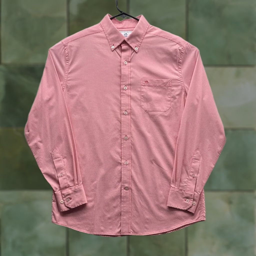 Southern Tide Southern Tide Intercoastal Shirt Mens M Pink Nylon Spandex Button-Up Collared Long Sleeve Gy Size US M / EU 48-50 / 2 - 1 Thumbnail