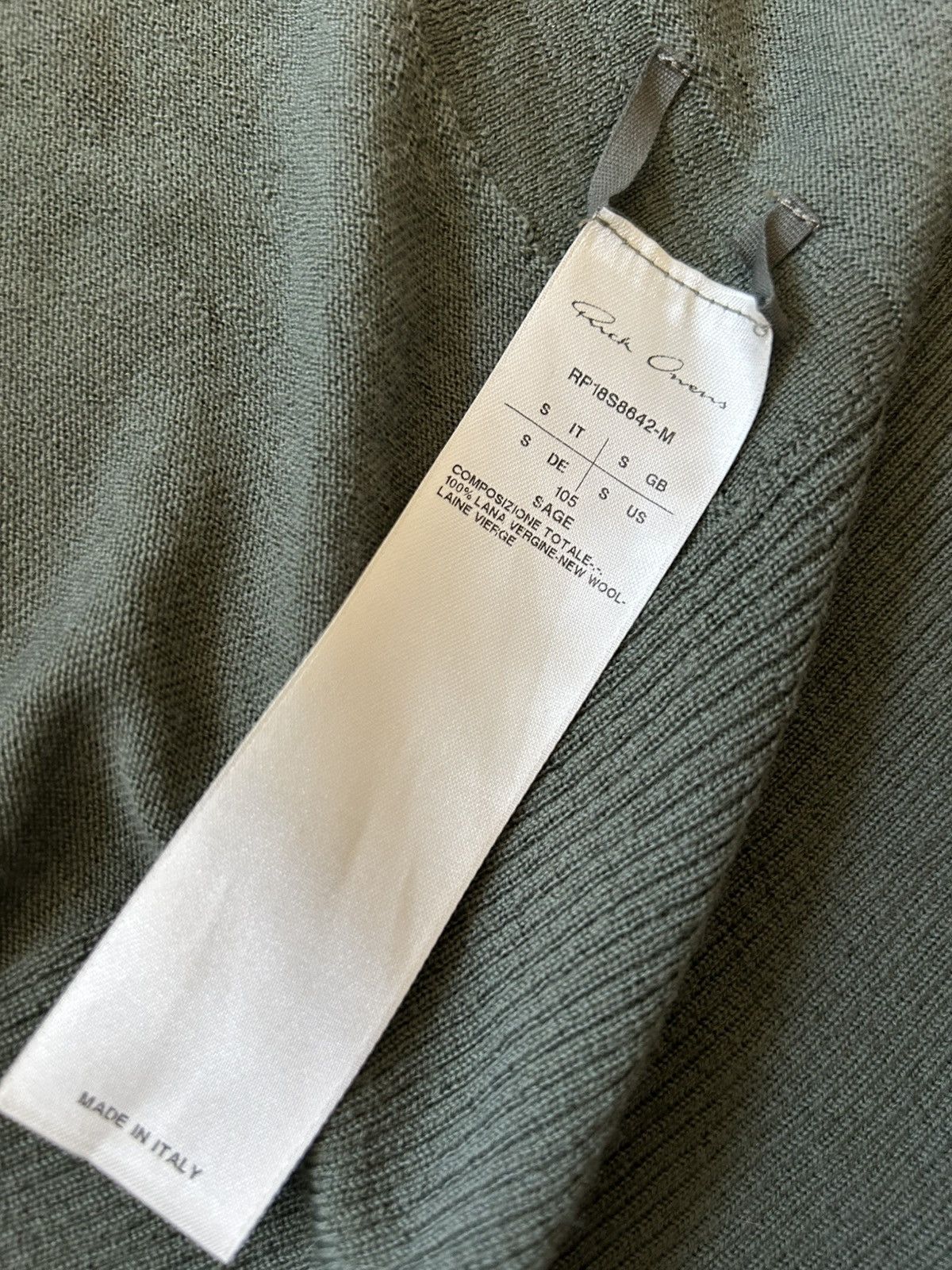 Rick Owens Rick Owens SS18 “Dirt” Green Cardigan M Size US S / EU 44-46 / 1 - 2 Thumbnail