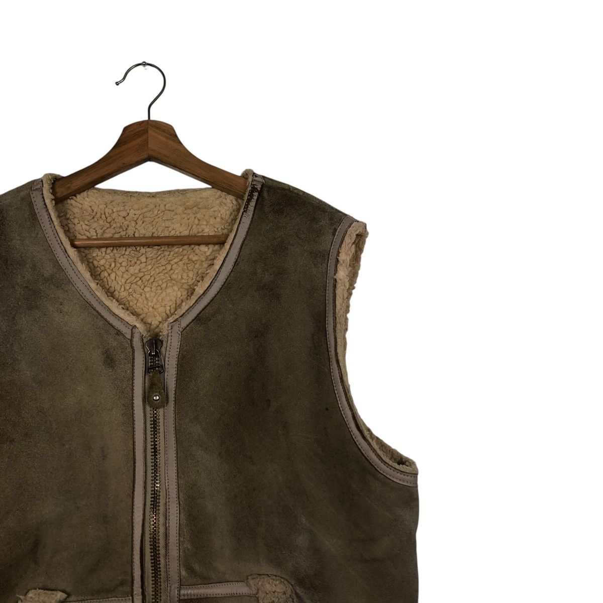 Japanese Brand 🔥VINTAGE GENUINE LEATHER TANK TOP SLEEVELESS NEXT STAGE Size US S / EU 44-46 / 1 - 8 Thumbnail
