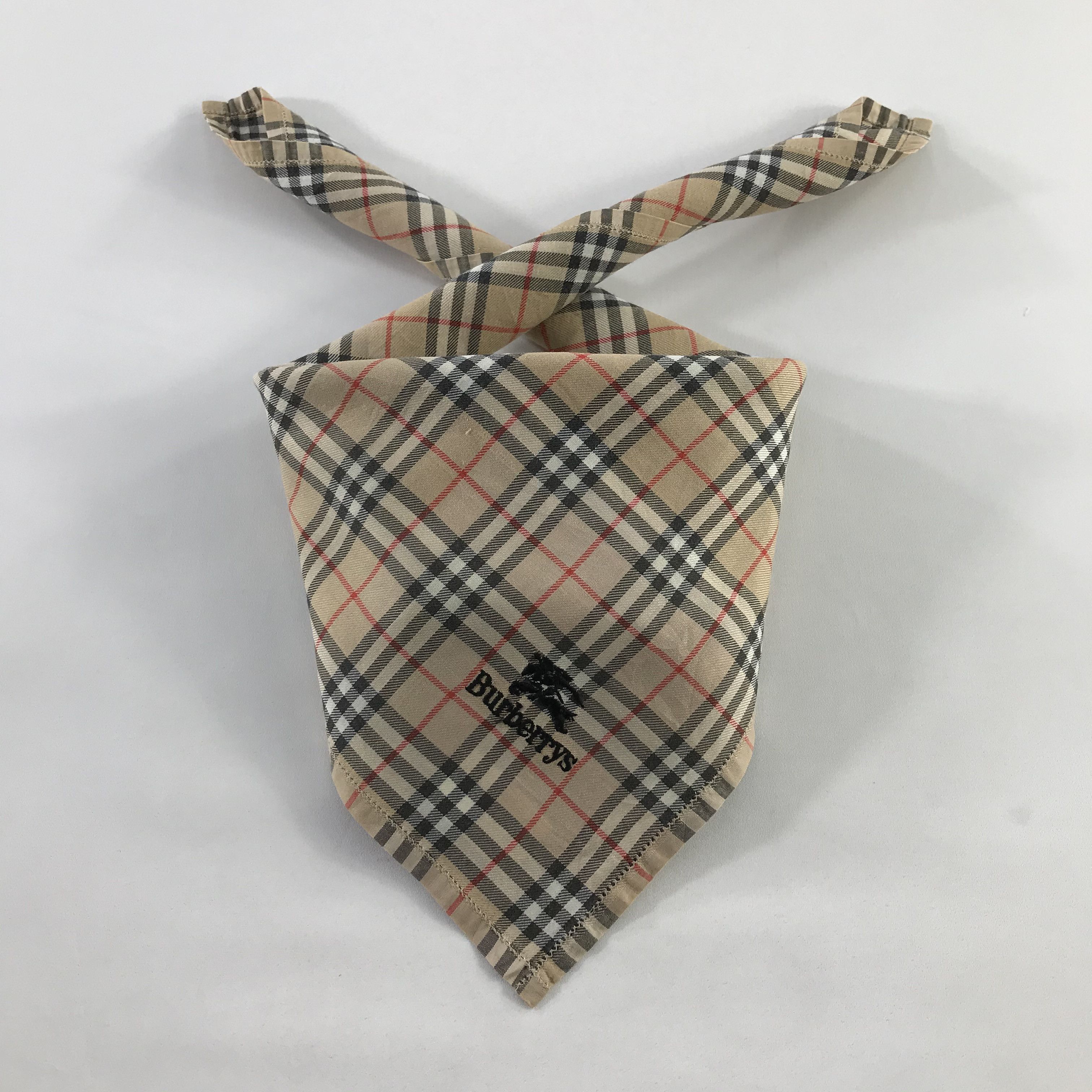 Burberry × Vintage Burberry Bandana / Handkerchief / Neckerchief - S488 Size ONE SIZE - 3 Thumbnail