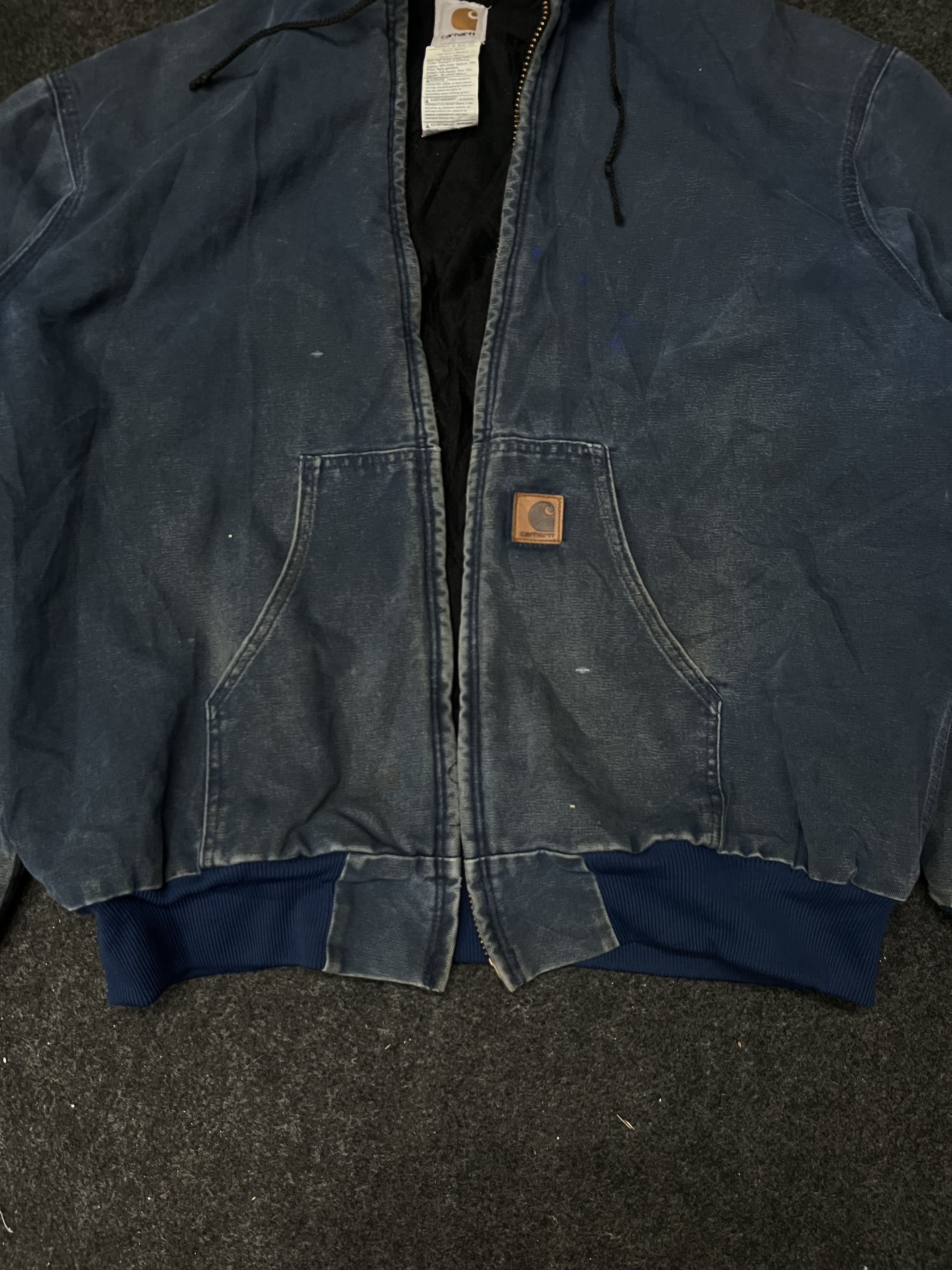 Carhartt × Vintage RARE💥 90’s Vintage Carhartt Active Jacket Blue J68 BLU Size US L / EU 52-54 / 3 - 11 Thumbnail