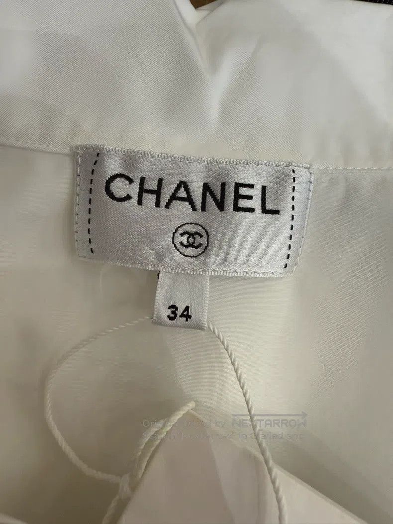 Chanel Chanel White long-sleeved shirt Size XXS / US 00 / IT 34 - 4 Thumbnail