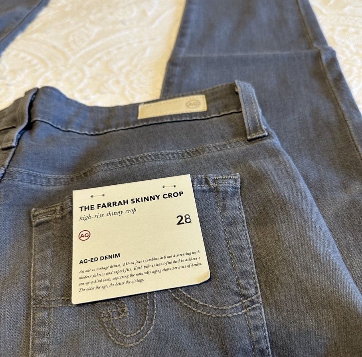 AG Adriano Goldschmied AG - ED Denim The Farrah Skinny Crop High Rise 28 Size 28" / US 6 / IT 42 - 6 Thumbnail