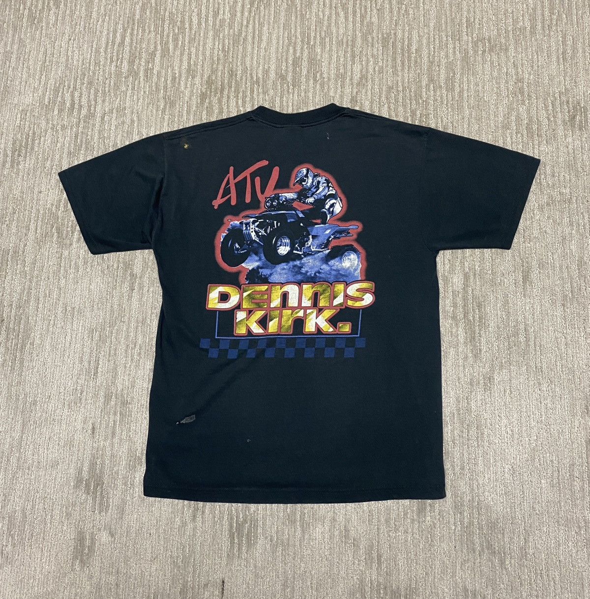 Vintage Vintage Dennis Kirk ATV racing graphic black T-shirt Size US M / EU 48-50 / 2 - 1 Thumbnail