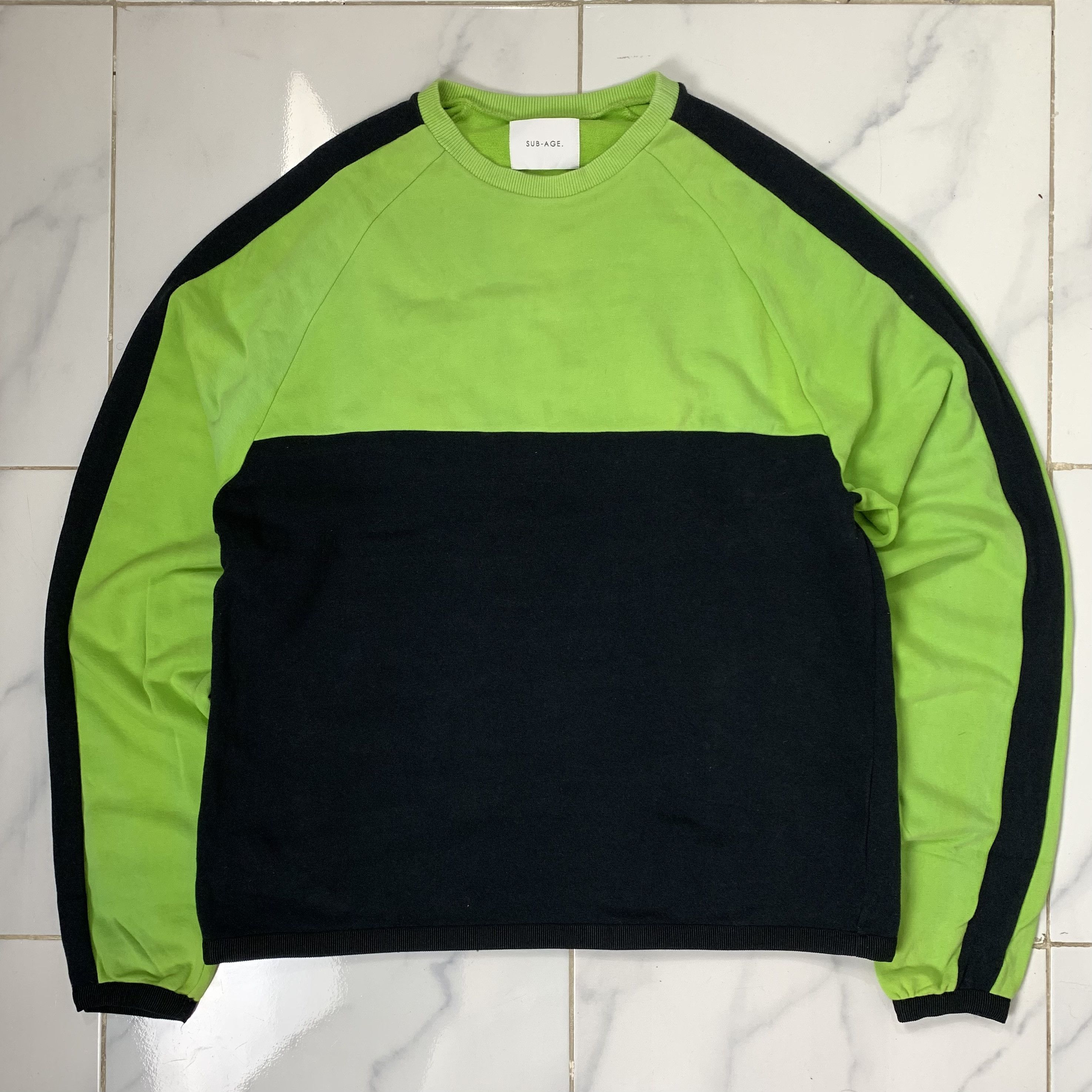 image of Sub Age Oversized Sweatshirt in Green, Men's (Size Large)