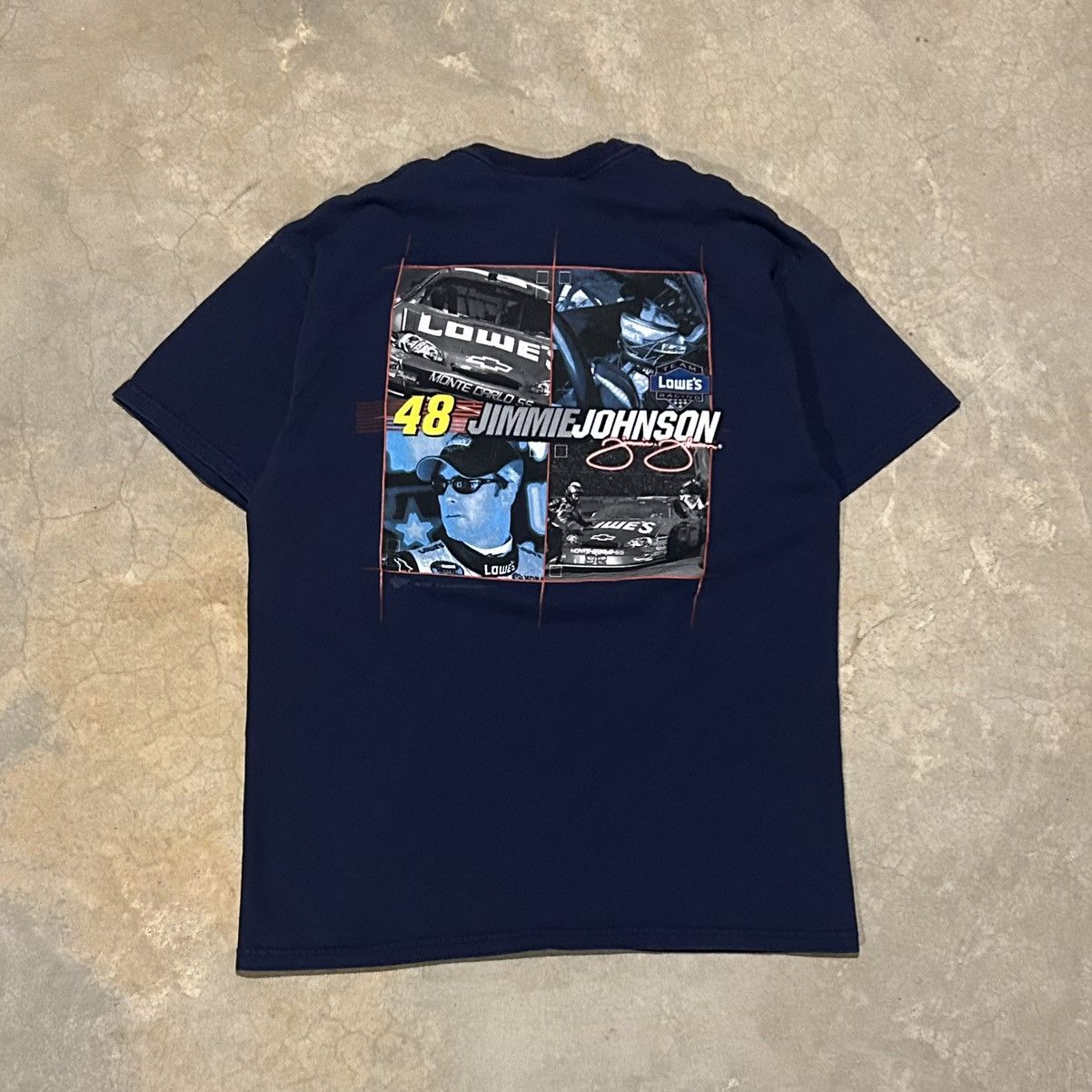 NASCAR × Vintage Crazy Vintage Y2K Nascar Jimmie Johnson Lowe’s Racing Tee Size US L / EU 52-54 / 3 - 1 Thumbnail