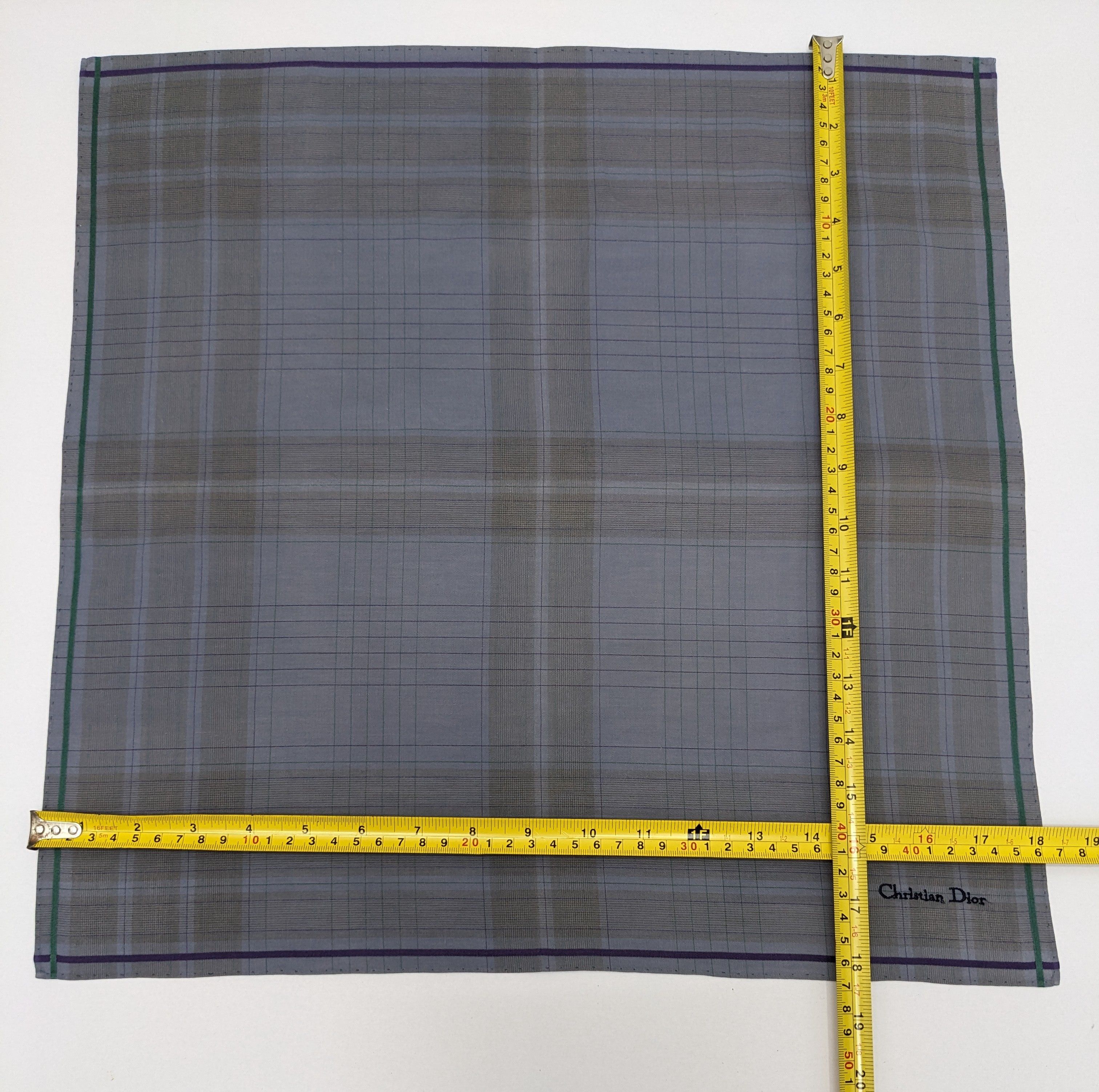 Christian Dior Monsieur Vintage Christian Dior Plaid Check Handkerchief Size ONE SIZE - 4 Thumbnail
